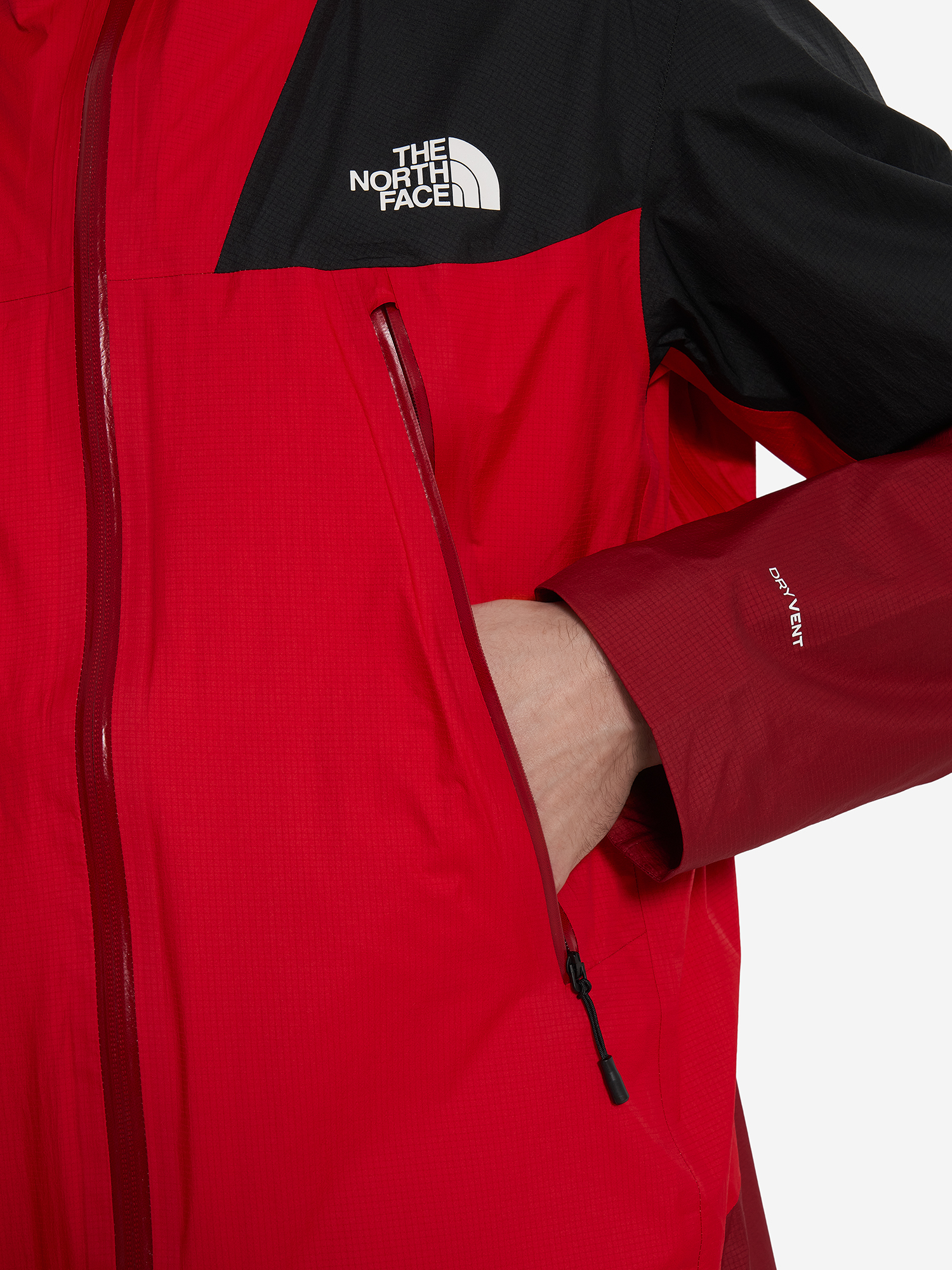фото Куртка мембранная мужская the north face signal 2.5 l dryvent, красный