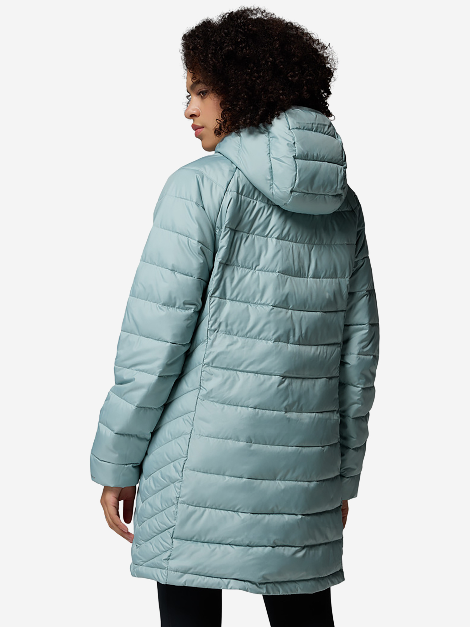 фото Куртка утепленная женская columbia powder lite ii mid jacket, голубой