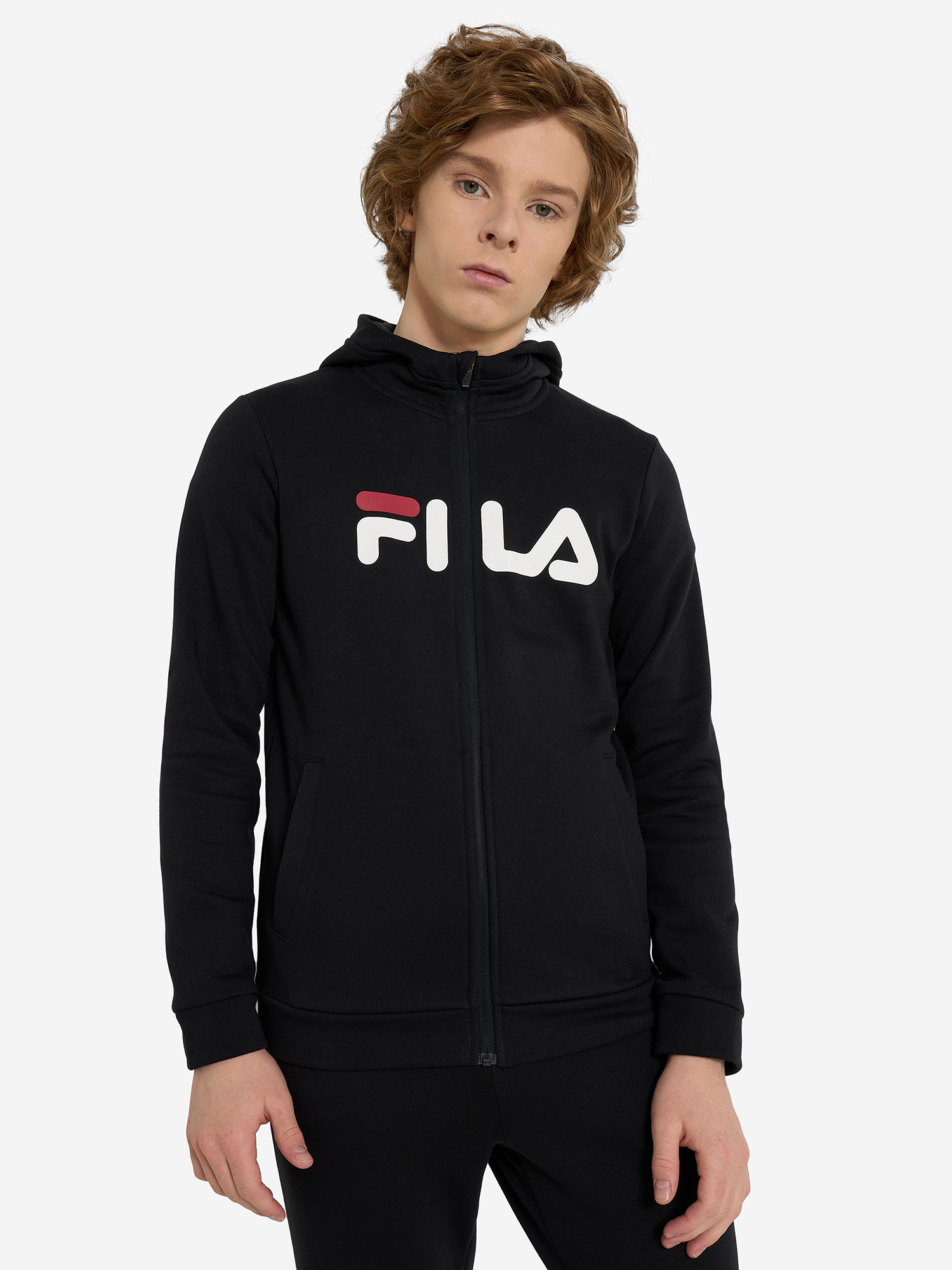 фото Толстовка для мальчиков fila, черный
