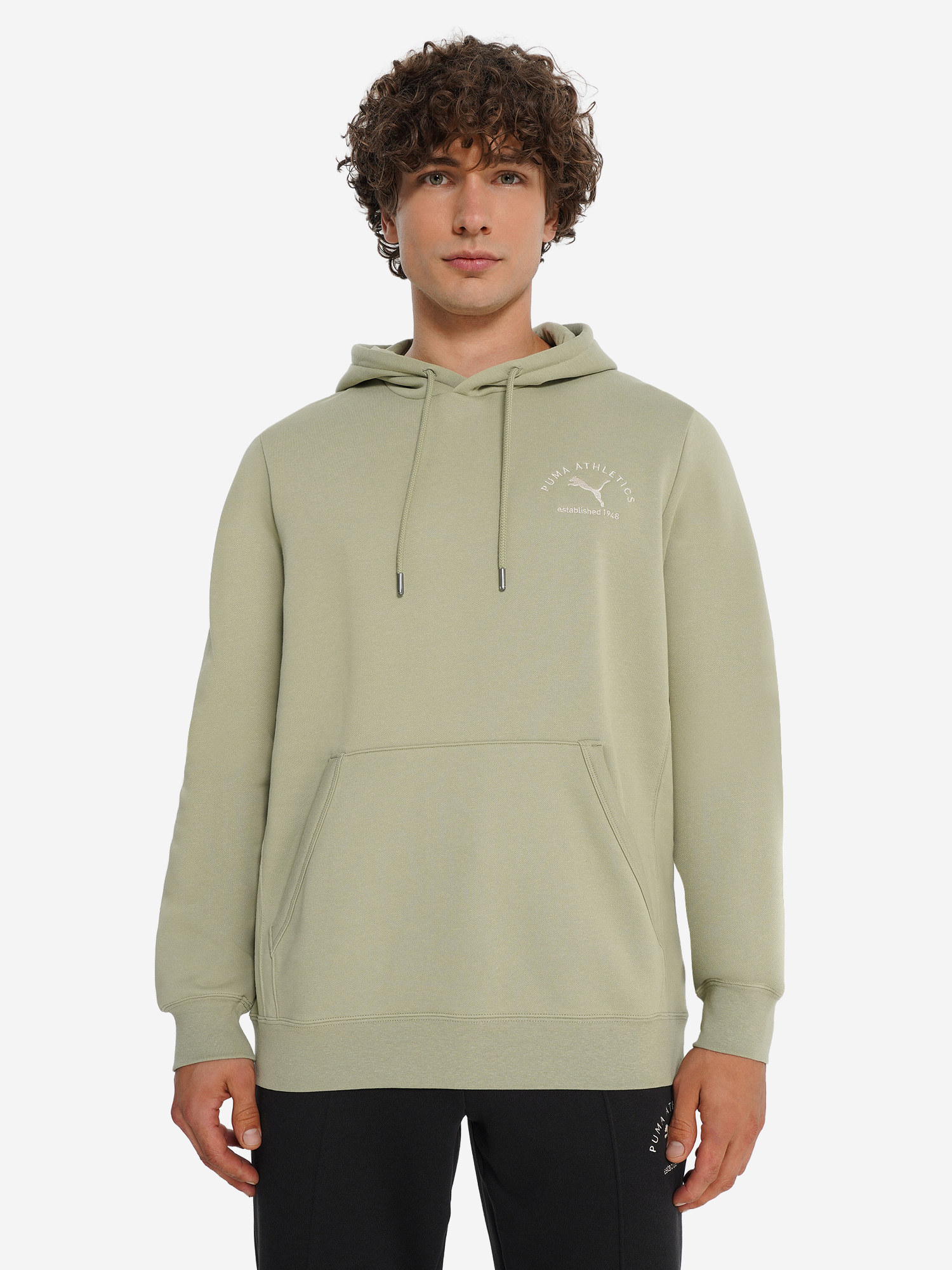 фото Худи мужское puma class graphic, бежевый