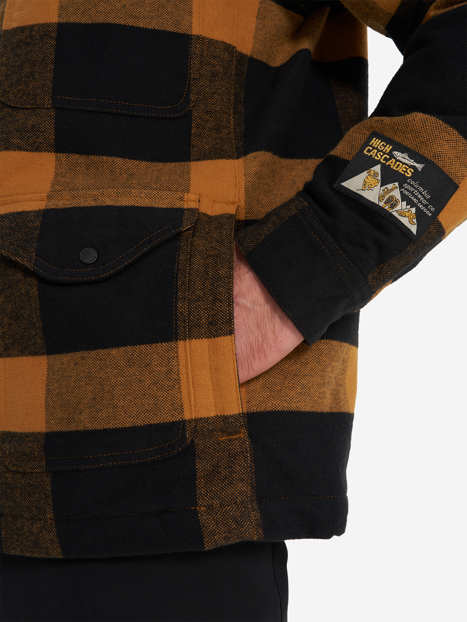 фото Легкая куртка мужская columbia high cascades shirt jacket, желтый