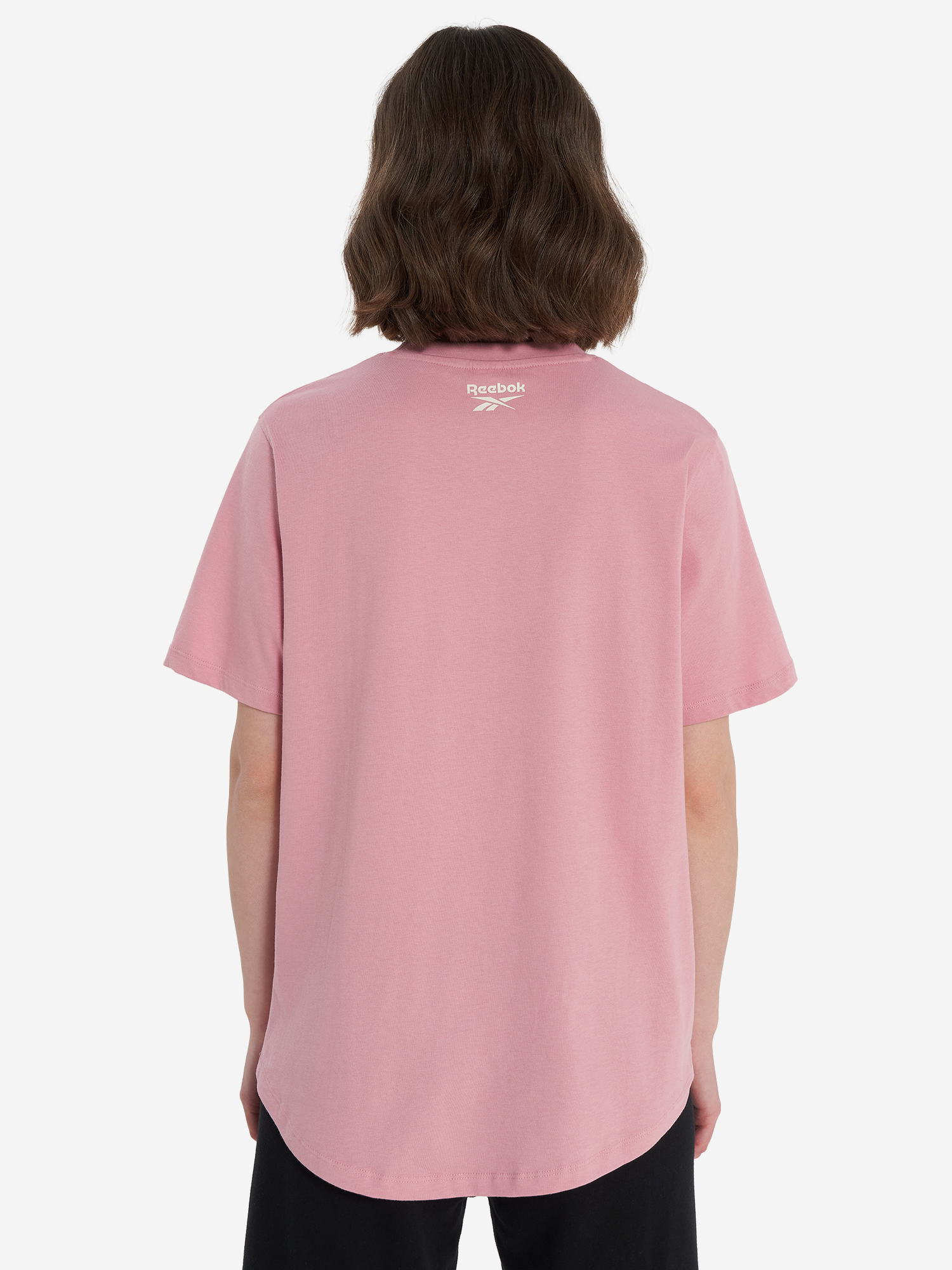 фото Футболка женская reebok brielle crew, розовый