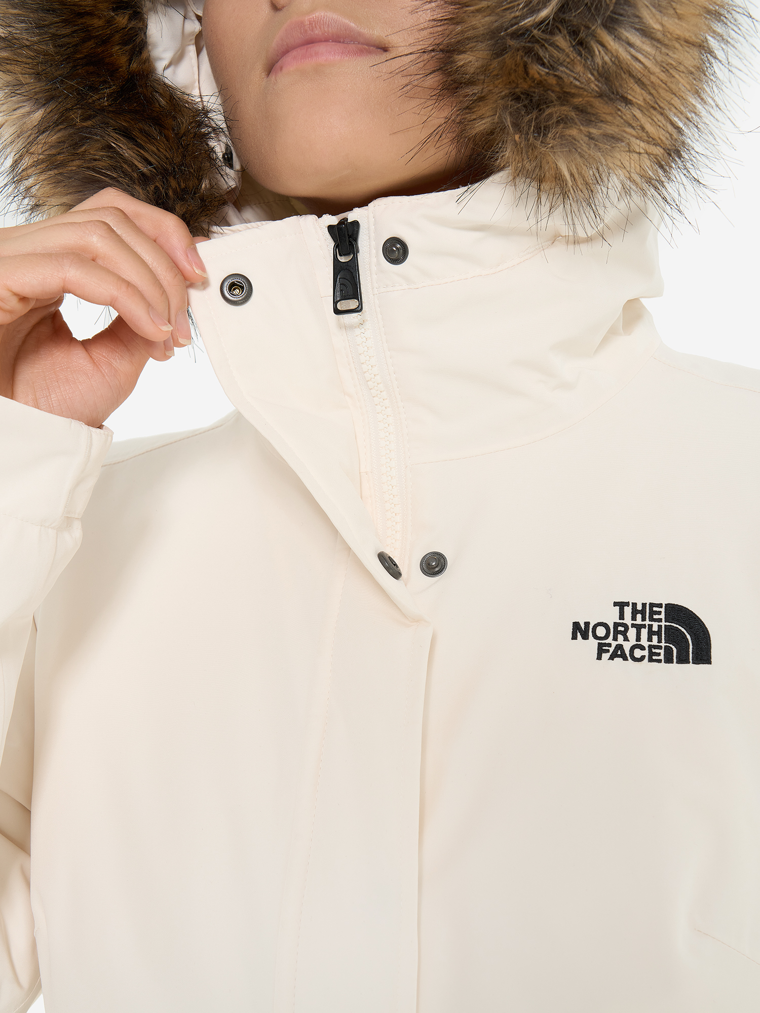 фото Куртка утепленная женская the north face zaneck, бежевый
