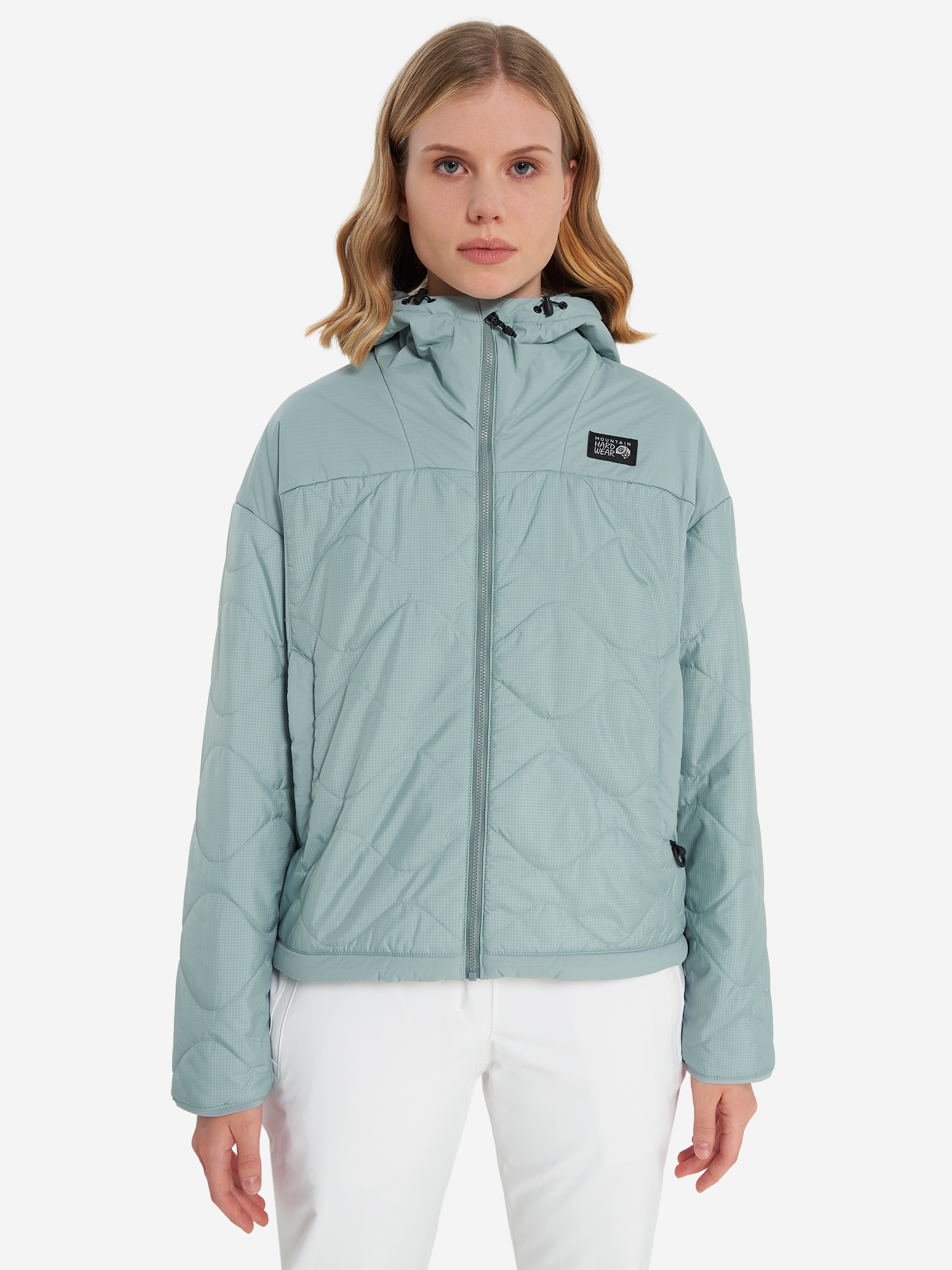 фото Куртка утепленная женская mountain hardwear après pro, голубой