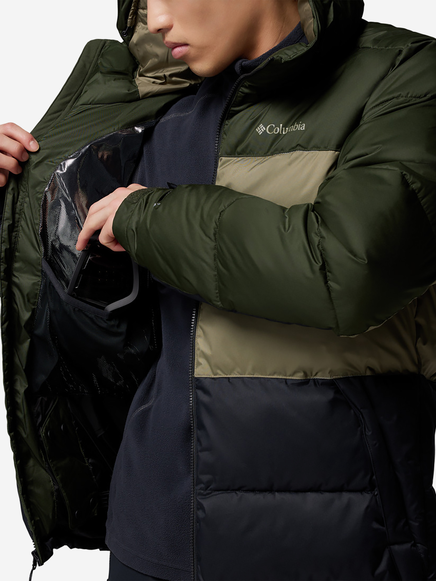 фото Куртка утепленная мужская columbia slope style jacket, зеленый