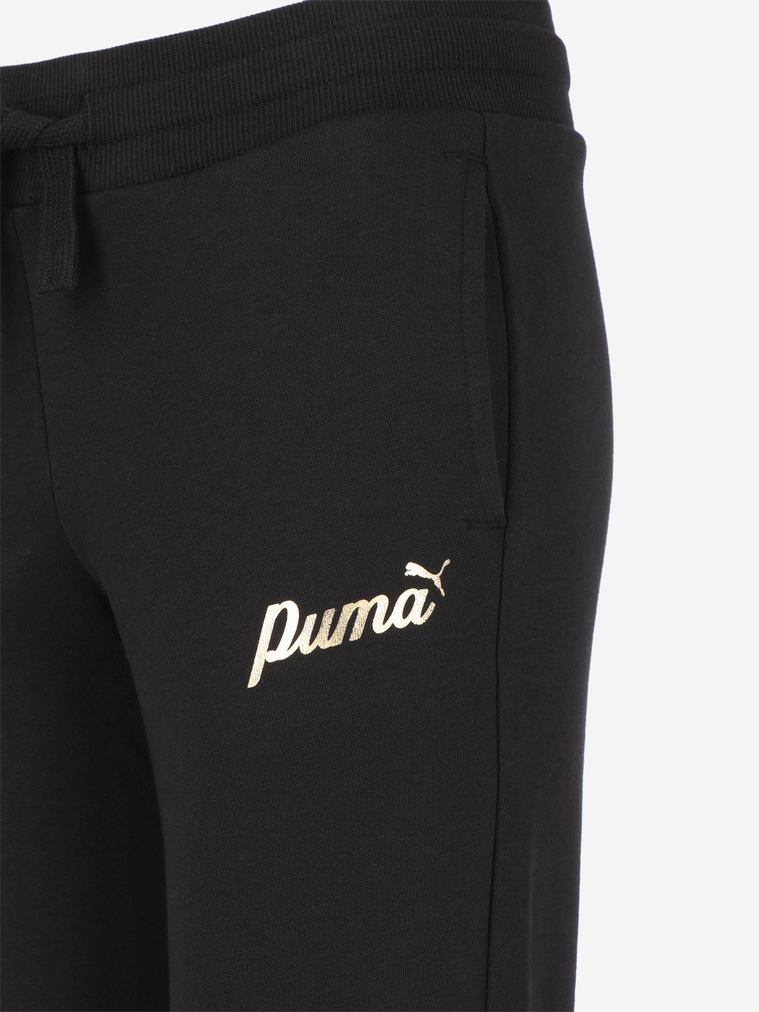 фото Брюки для девочек puma ess+ script metallic, черный