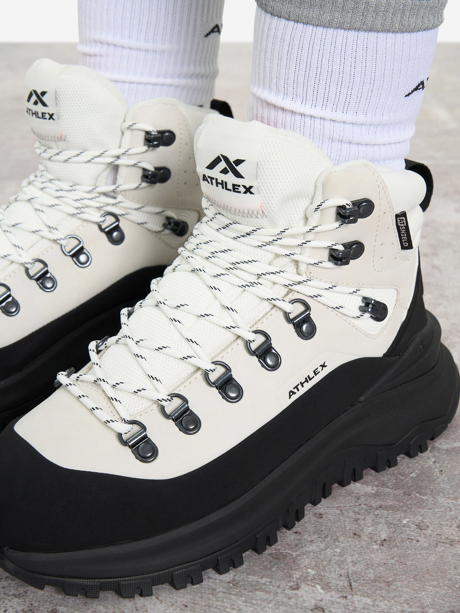 фото Ботинки утепленные женские athlex defender, белый