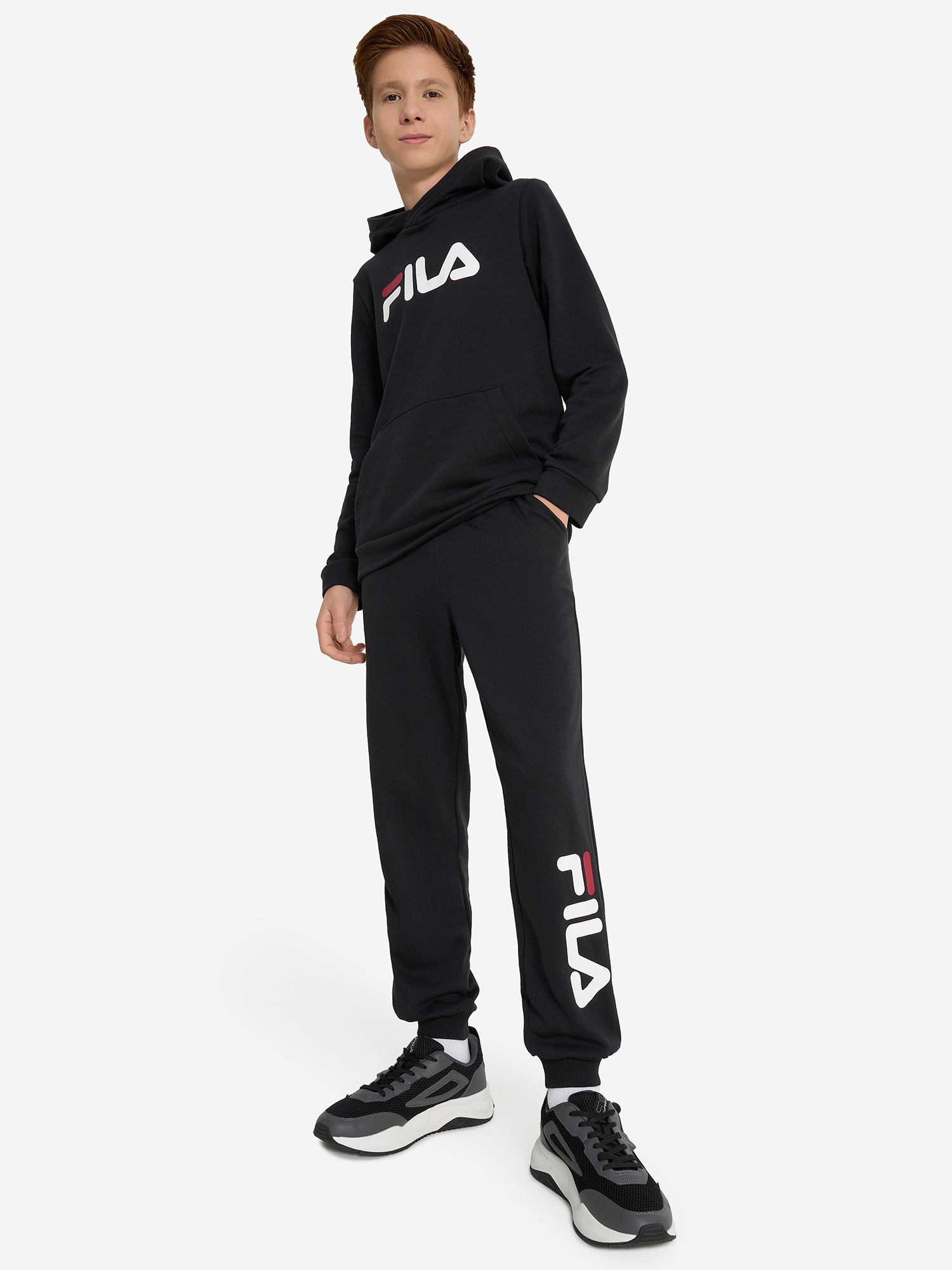 фото Худи для мальчиков fila, черный