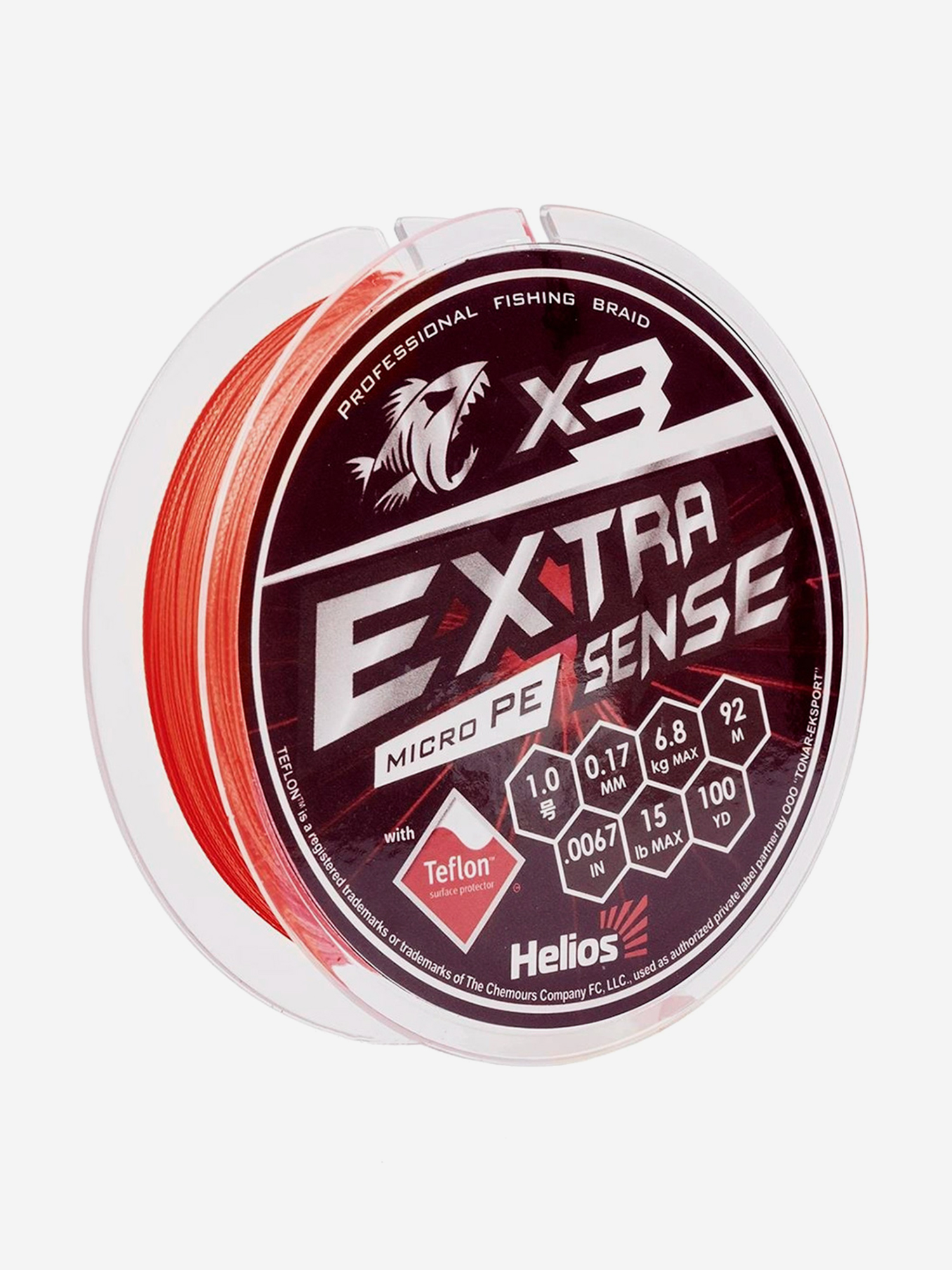 Шнур плетеный для рыбалки Helios Extrasense X3 PE, 92м, 0,17мм, 6,8кг, красный, Красный
Шнур плетеный для рыбалки Helios Extrasense X3 PE, 92м, 0,17мм, 6,8кг, красный, Красный