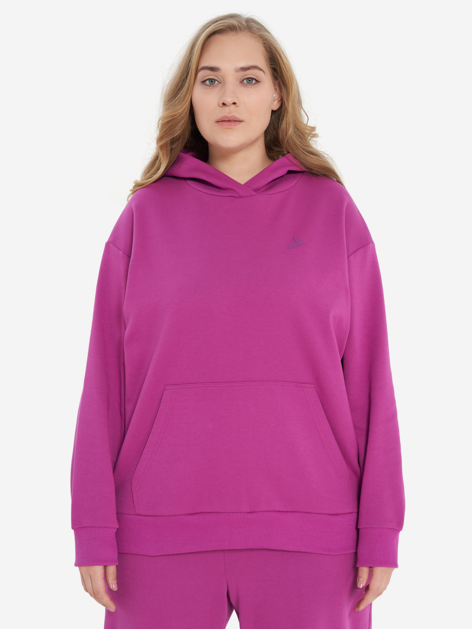 фото Худи женское demix, plus size, фиолетовый