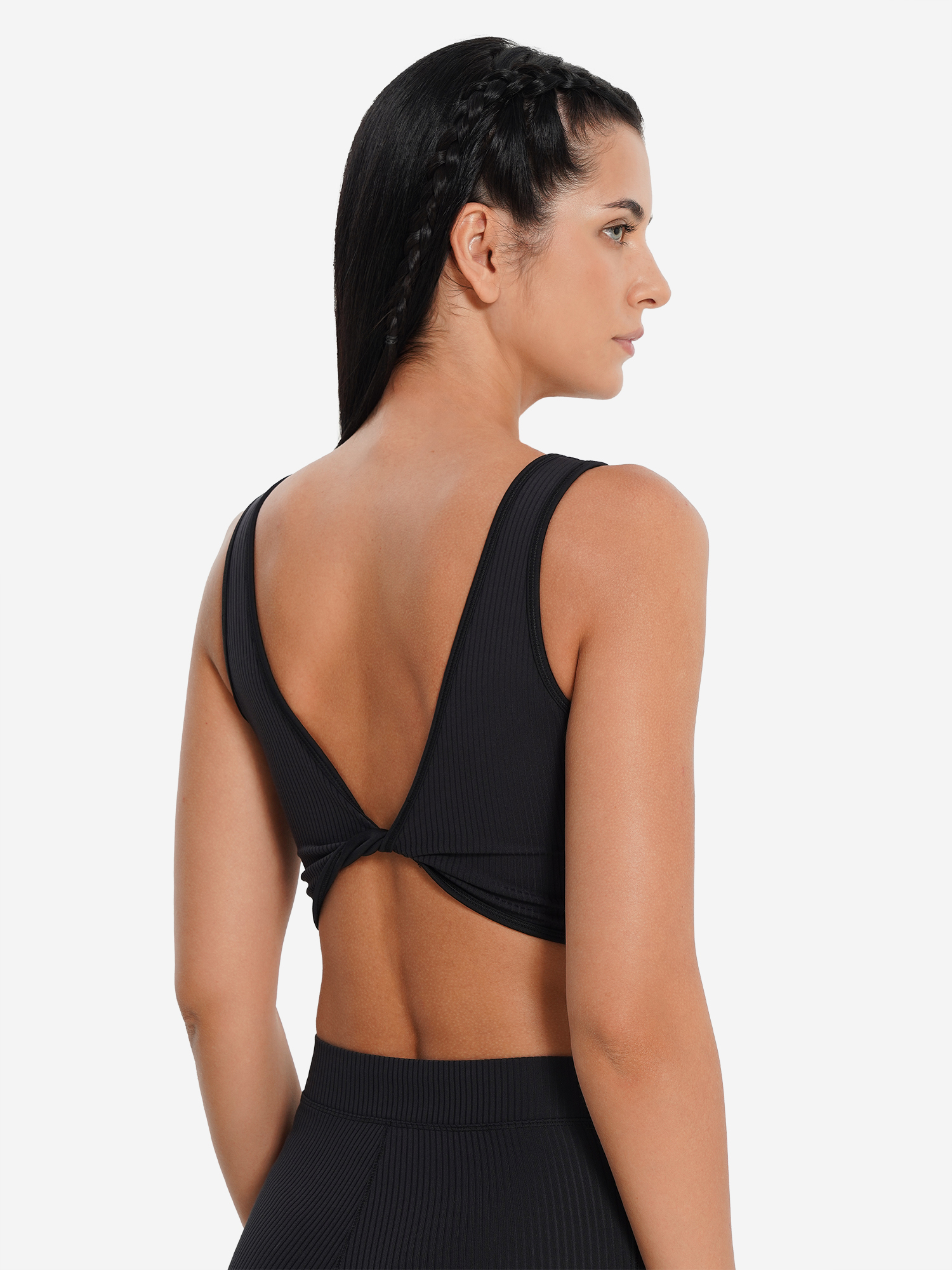 фото Топ бра спортивный reebok rib multi-way, черный