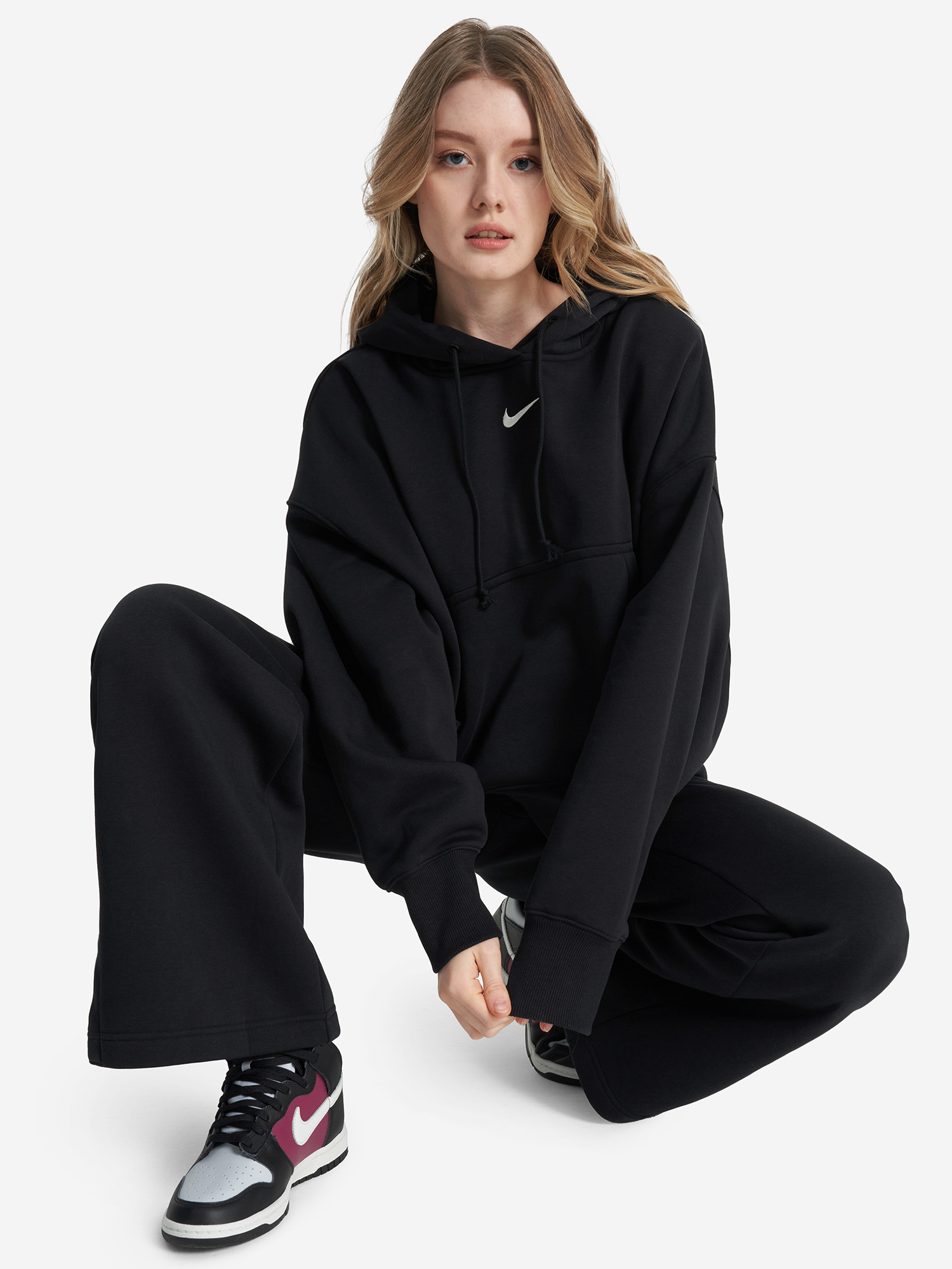 фото Худи женское nike sportswear phoenix, черный