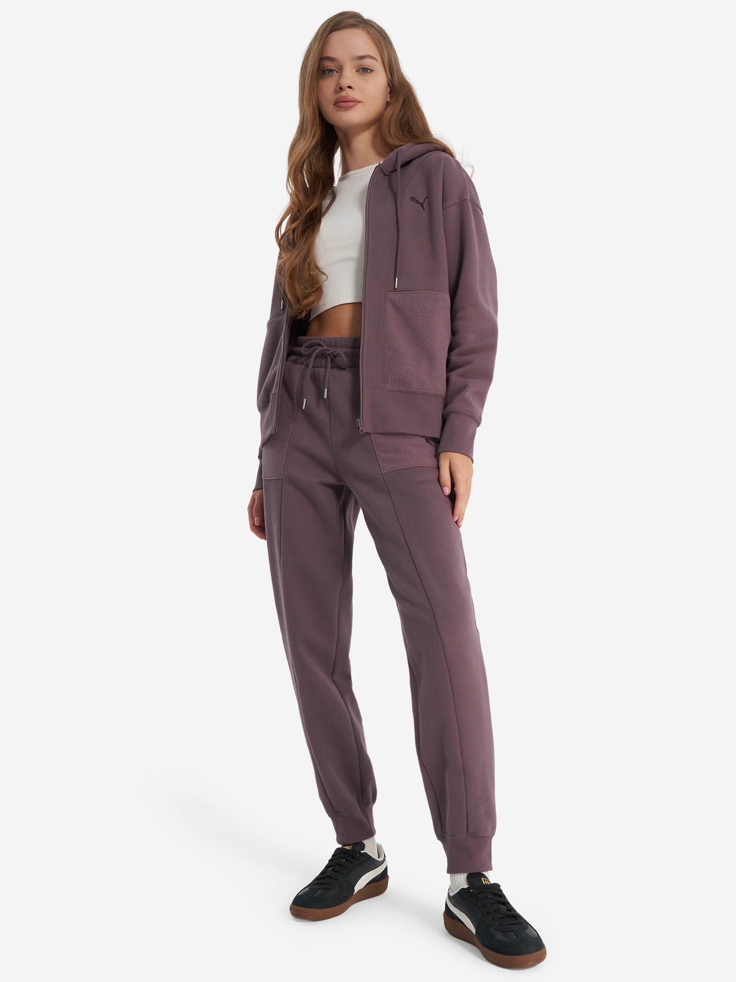 фото Брюки флисовые женские puma comfort, красный