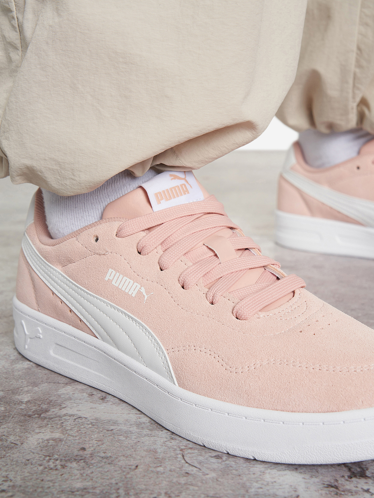 фото Кеды женские puma court lally sd, бежевый