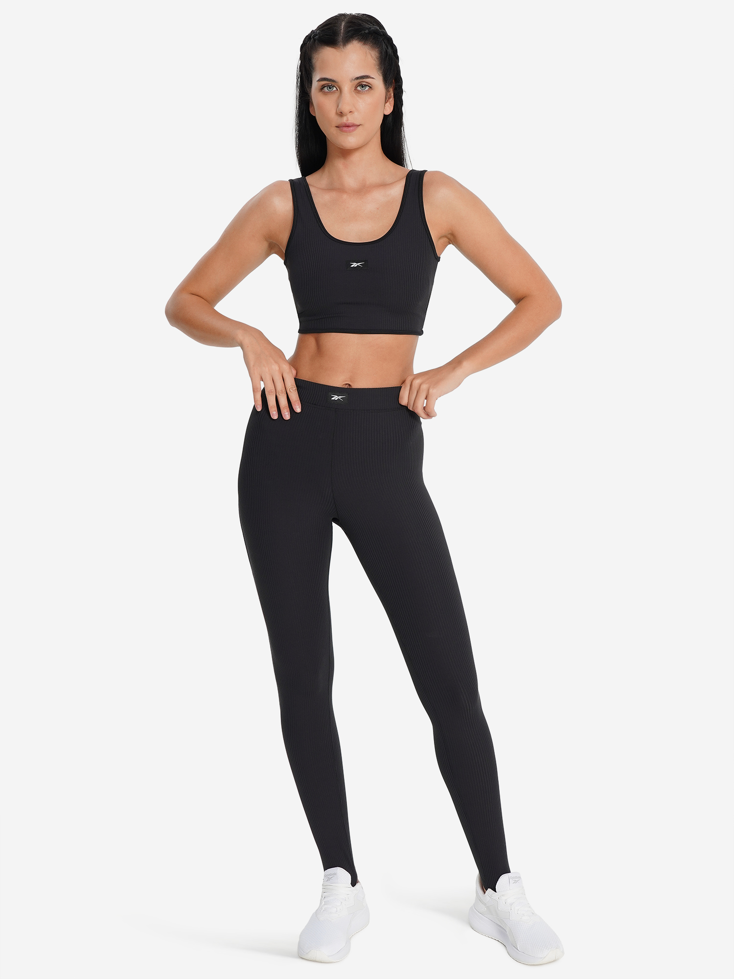 фото Топ бра спортивный reebok rib multi-way, черный