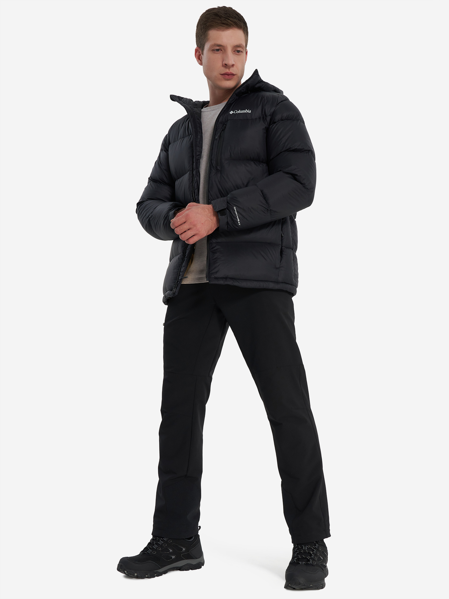 фото Пуховик мужской columbia cloudview down hooded jacket, черный