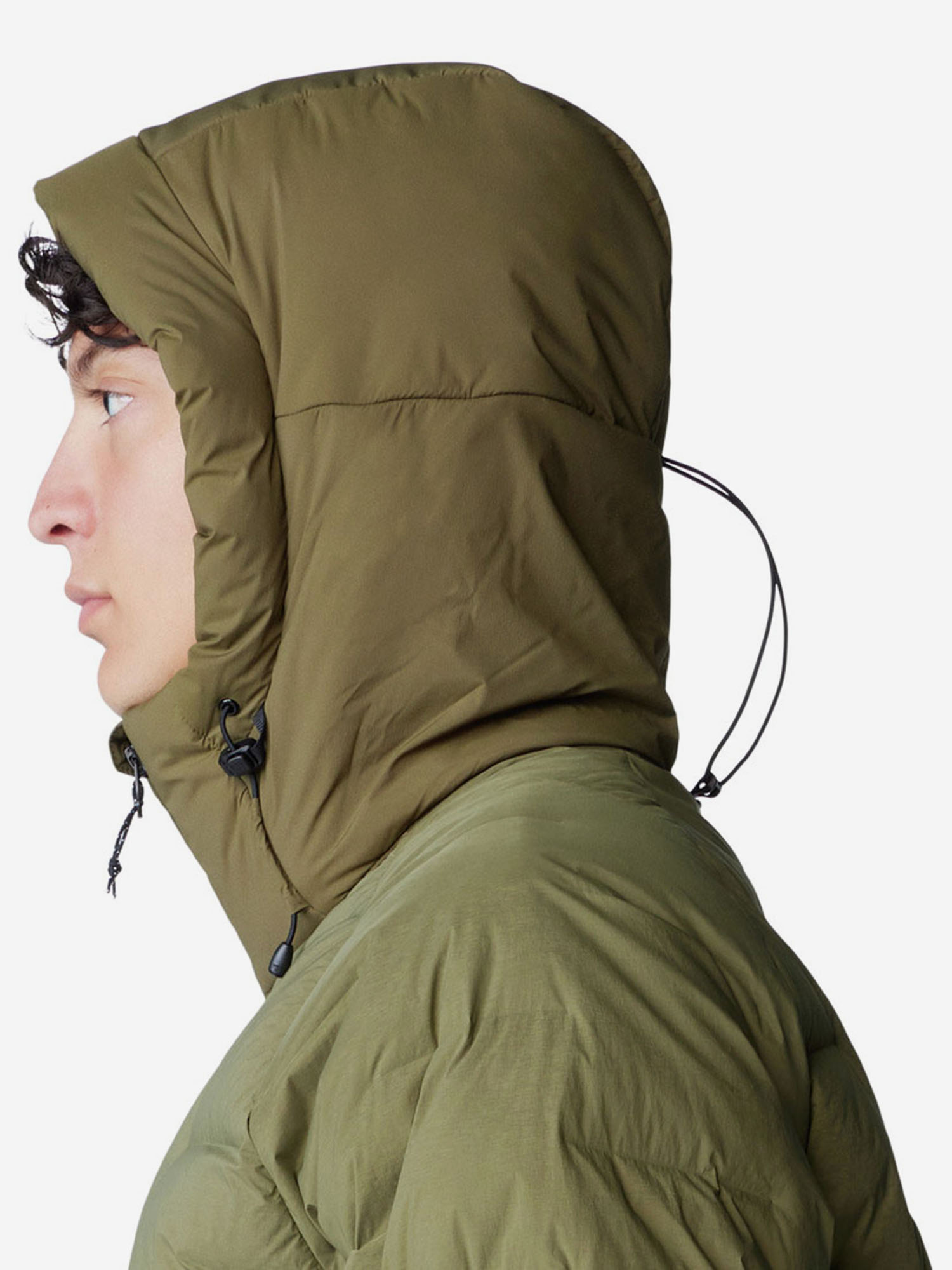 фото Пуховик мужской mountain hardwear stretchdown, зеленый