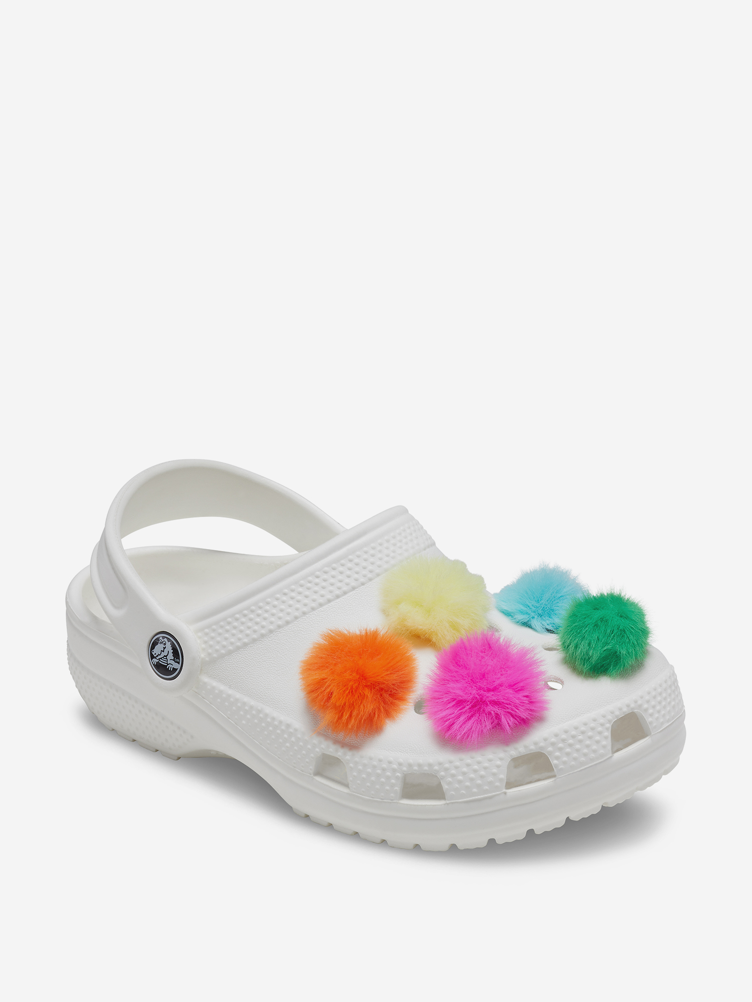 фото Украшение для обуви детское crocs 80 s neon puff ball, мультицвет
