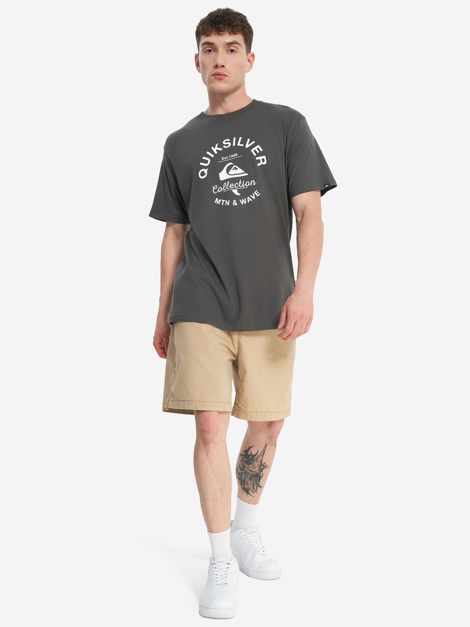 фото Шорты мужские quiksilver taxer, бежевый