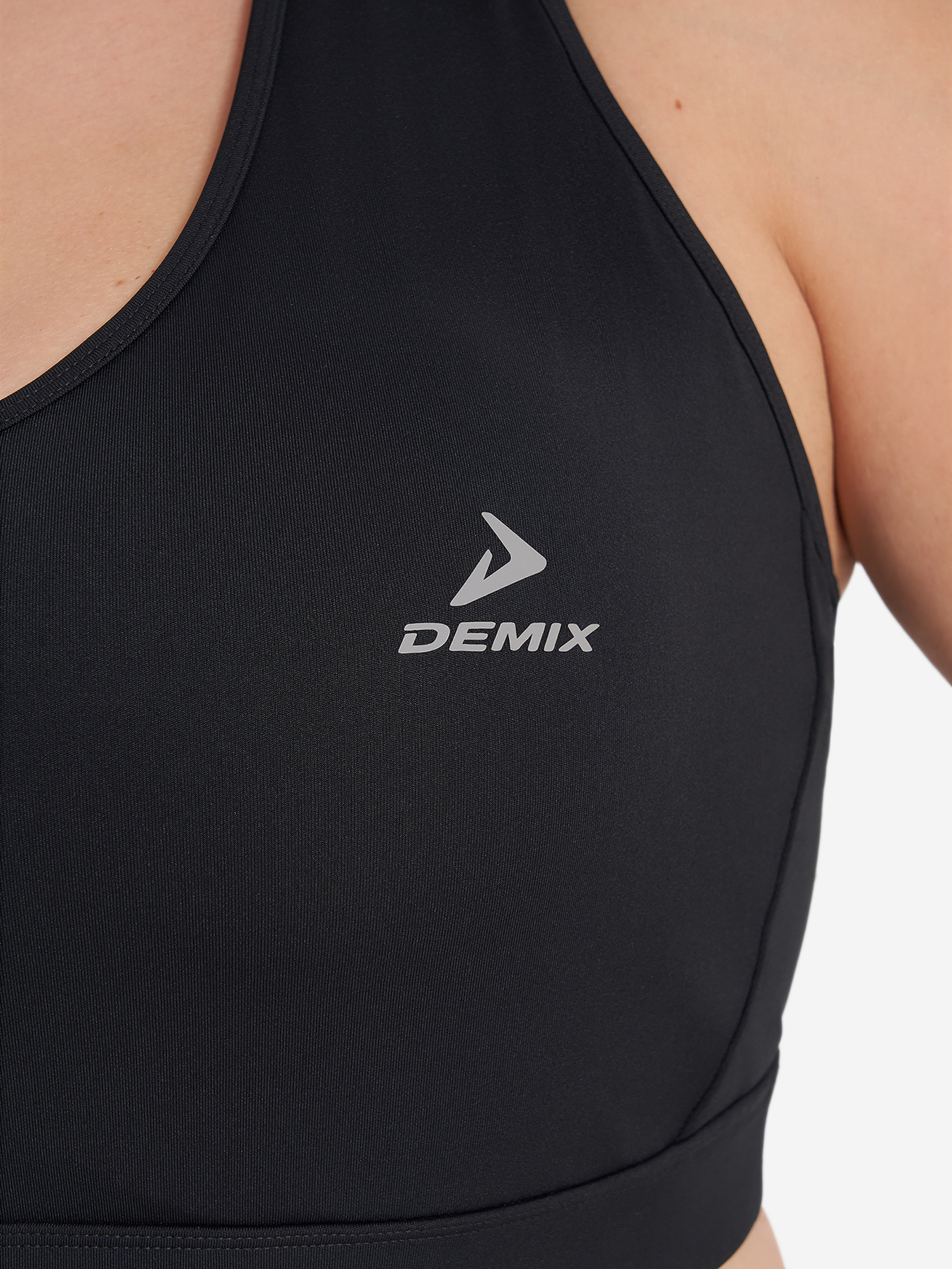 фото Топ бра спортивный demix activemove gym, plus size, черный