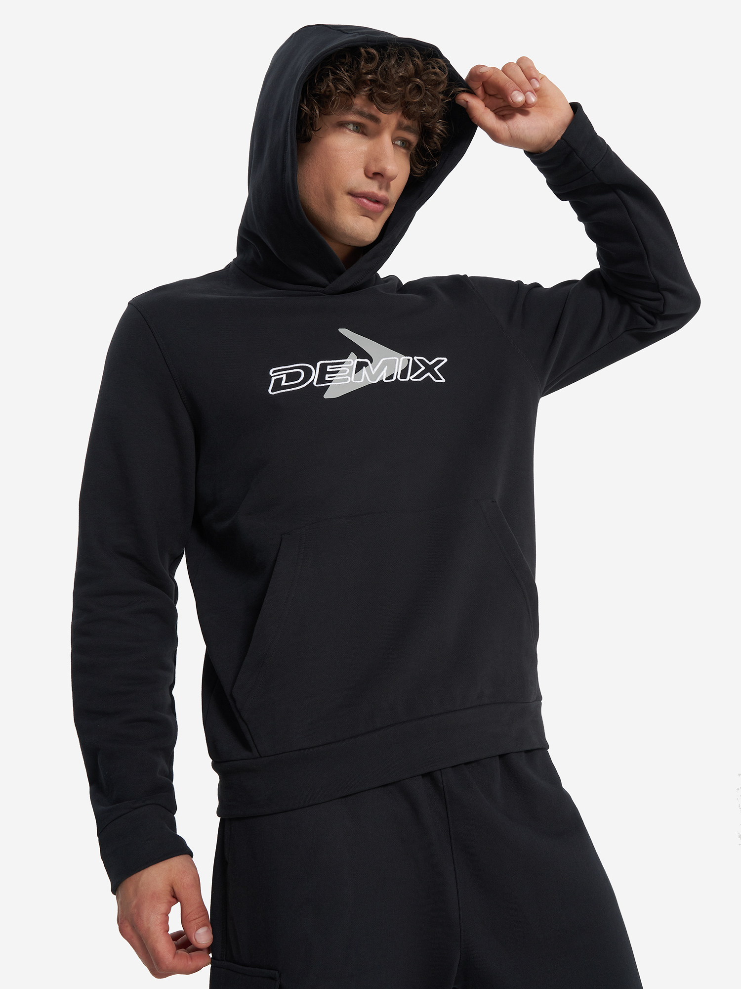 фото Худи мужское demix brand love pack, черный