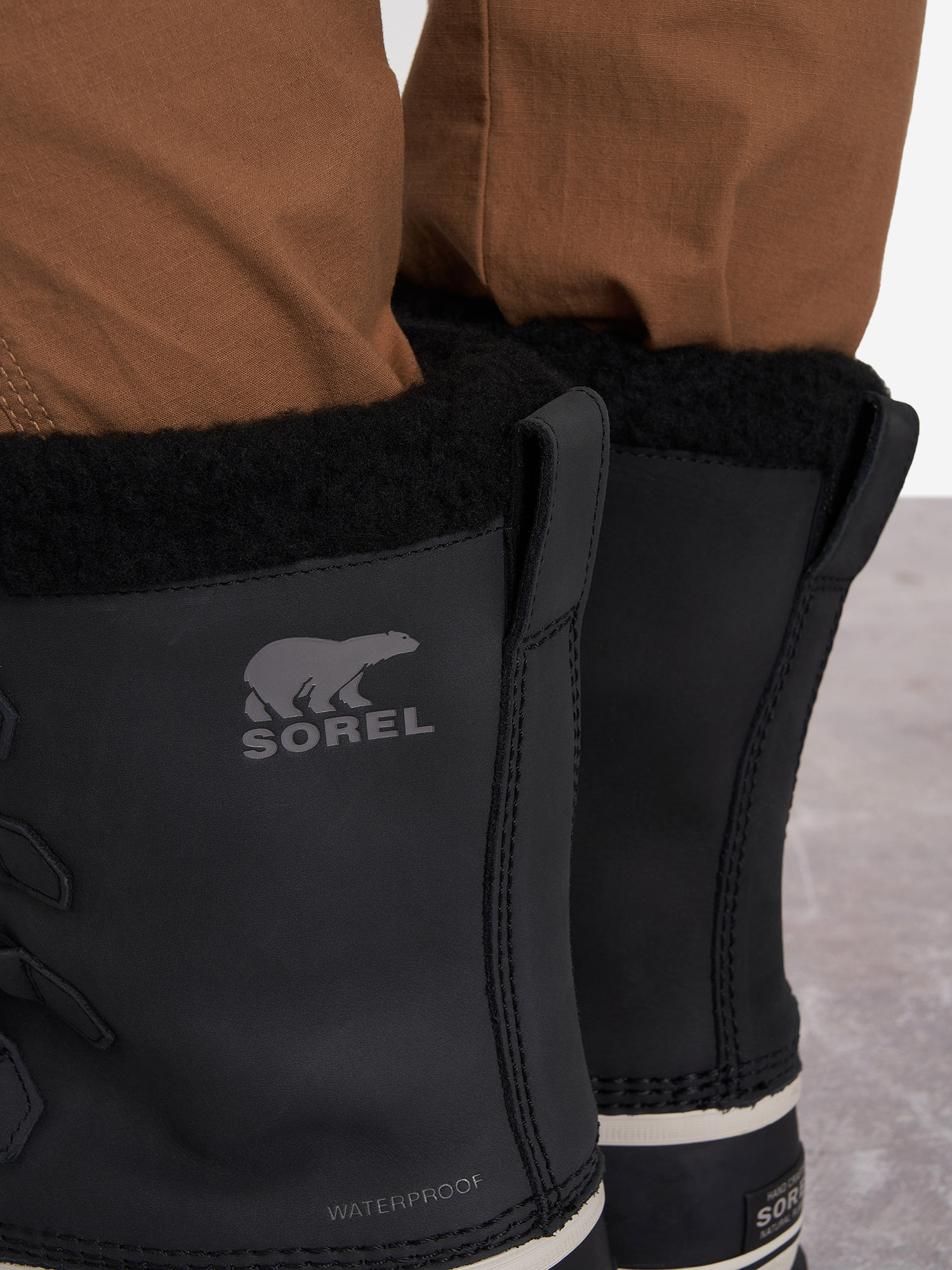 фото Сапоги утепленные мужские sorel caribou waterproof, черный