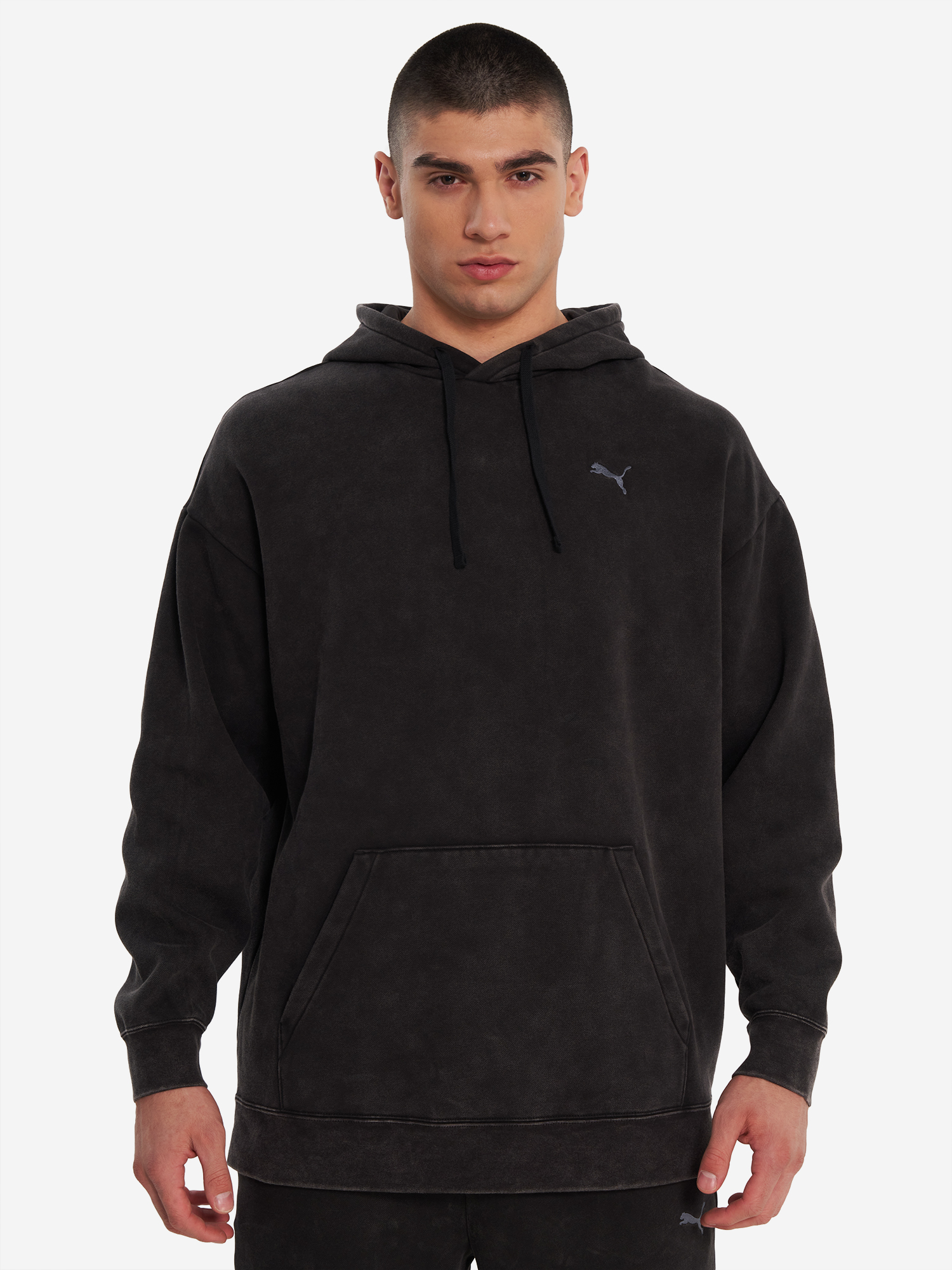 фото Худи мужское puma ess elevated, черный
