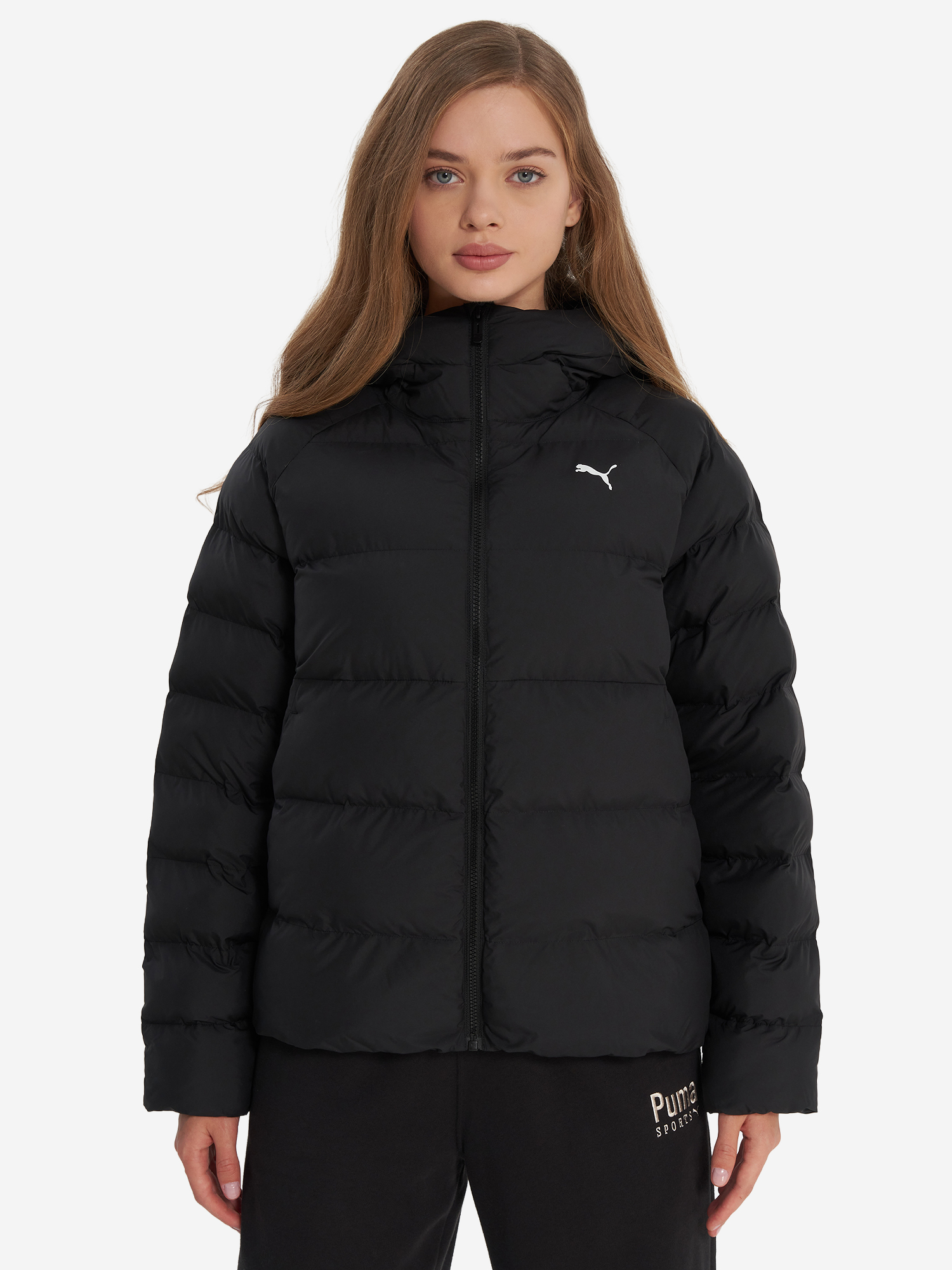 фото Пуховик женский puma, черный