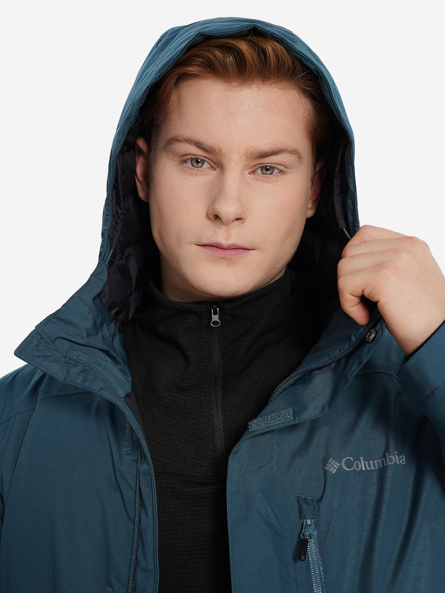 фото Куртка утепленная мужская columbia oak harbor ii insulated jacket, голубой