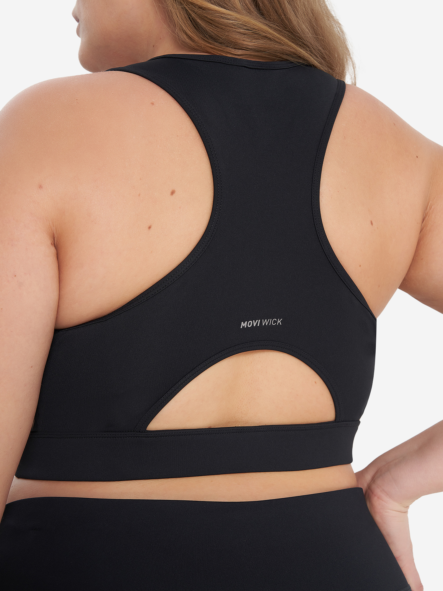 фото Топ бра спортивный demix activemove gym, plus size, черный
