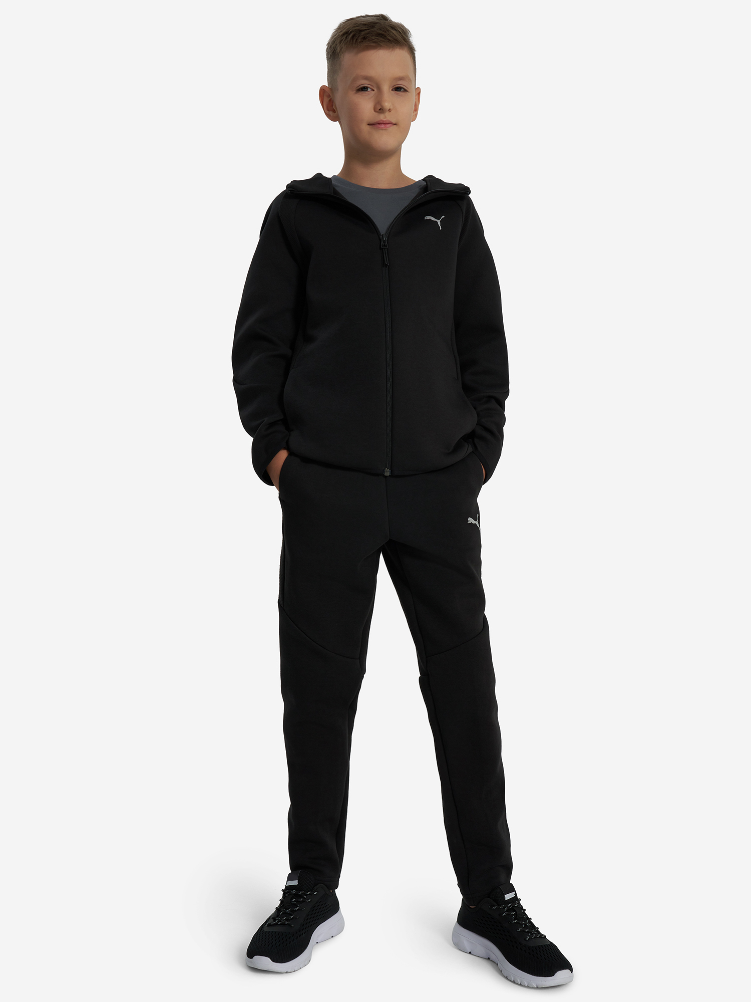 фото Брюки для мальчиков puma evostripe, черный