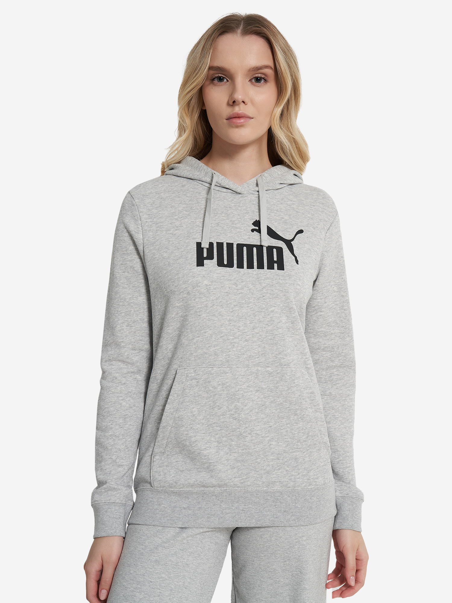 фото Худи женское puma ess no. 1 logo, серый