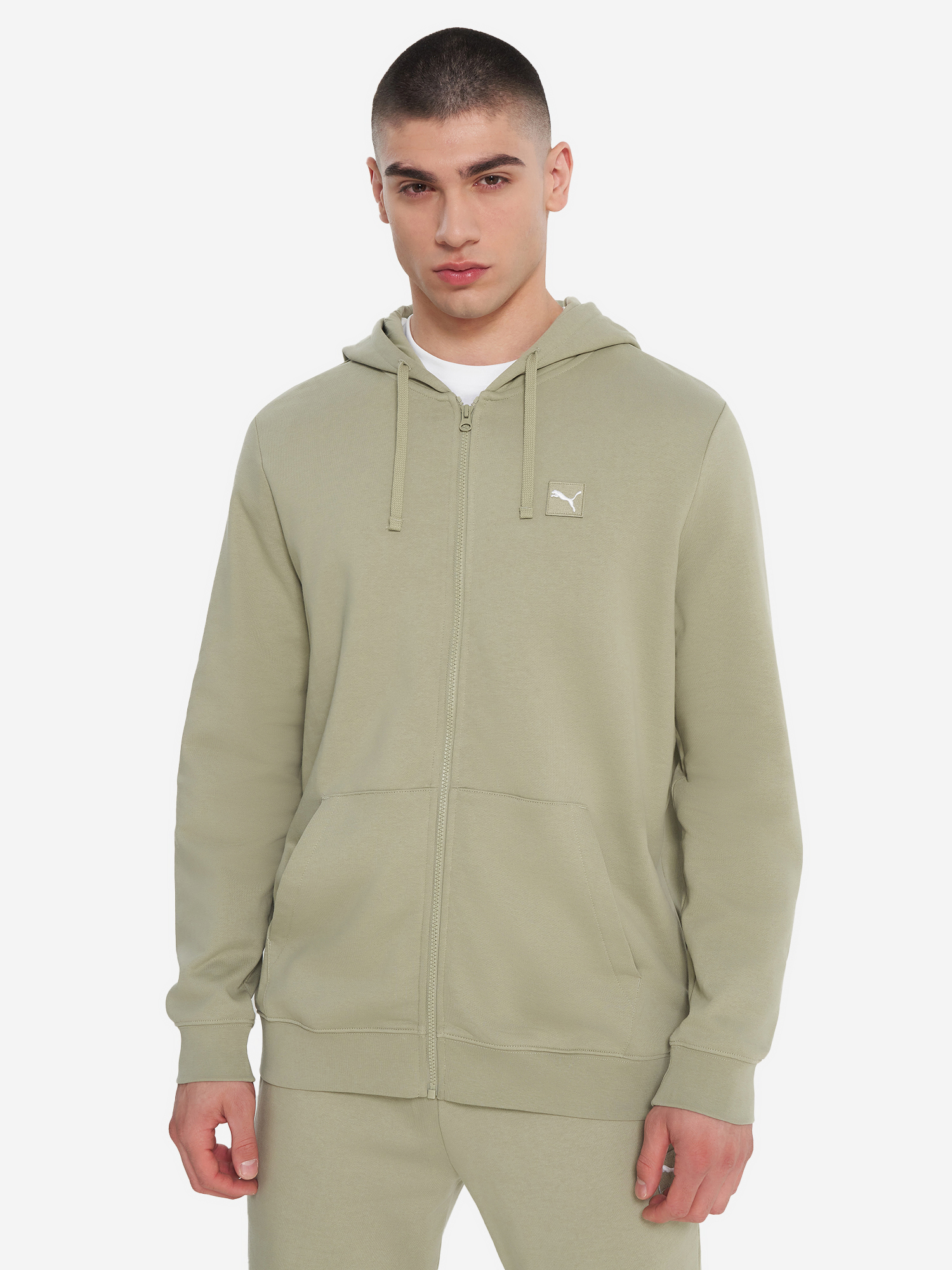 фото Толстовка мужская puma ess elevated, зеленый