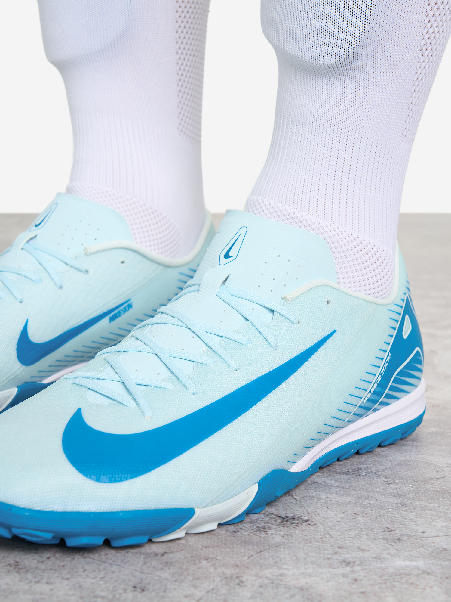 фото Бутсы мужские nike zoom vapor 16 academy tf, голубой