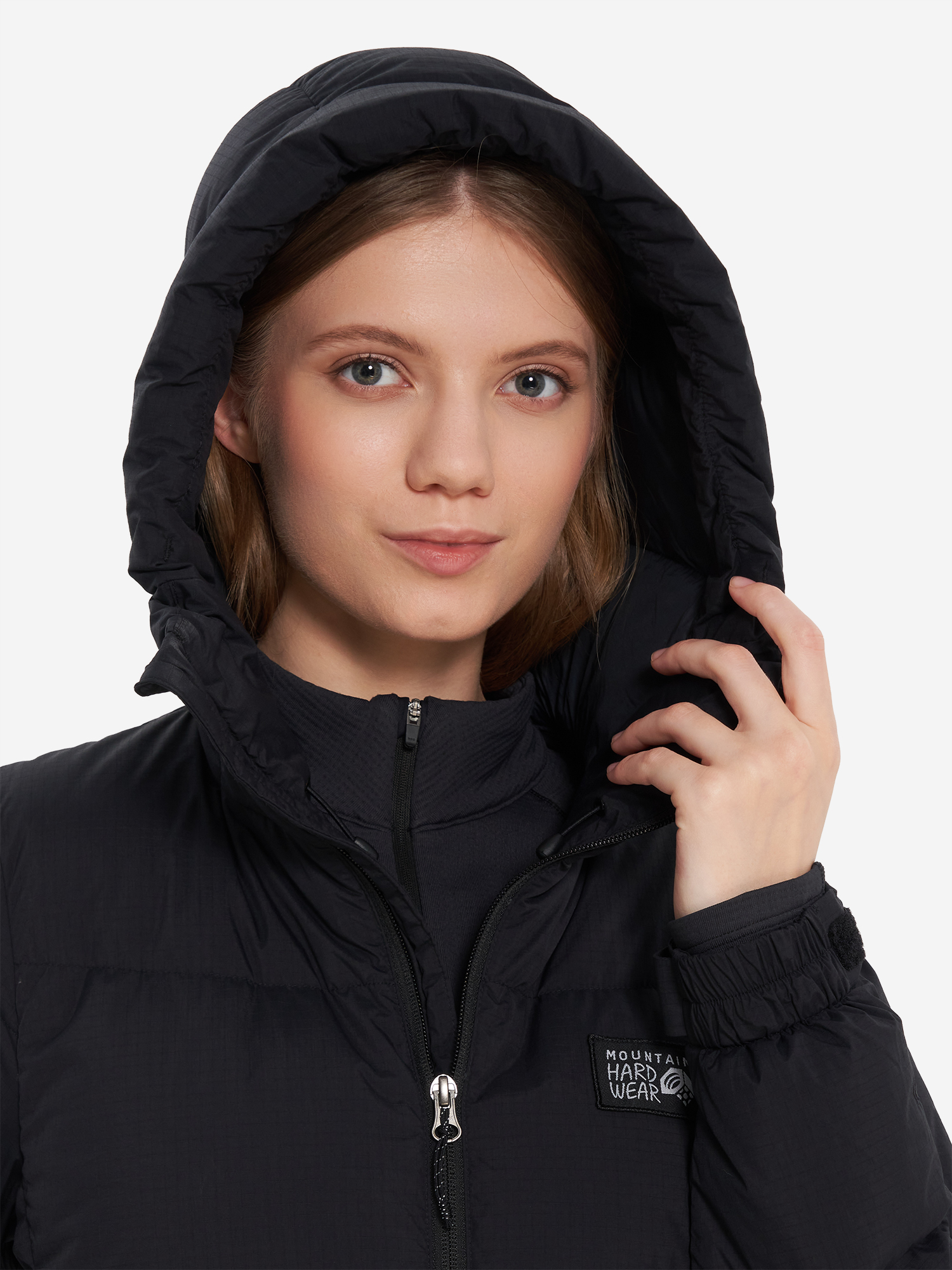 фото Пуховик женский mountain hardwear nevadan down long parka, черный