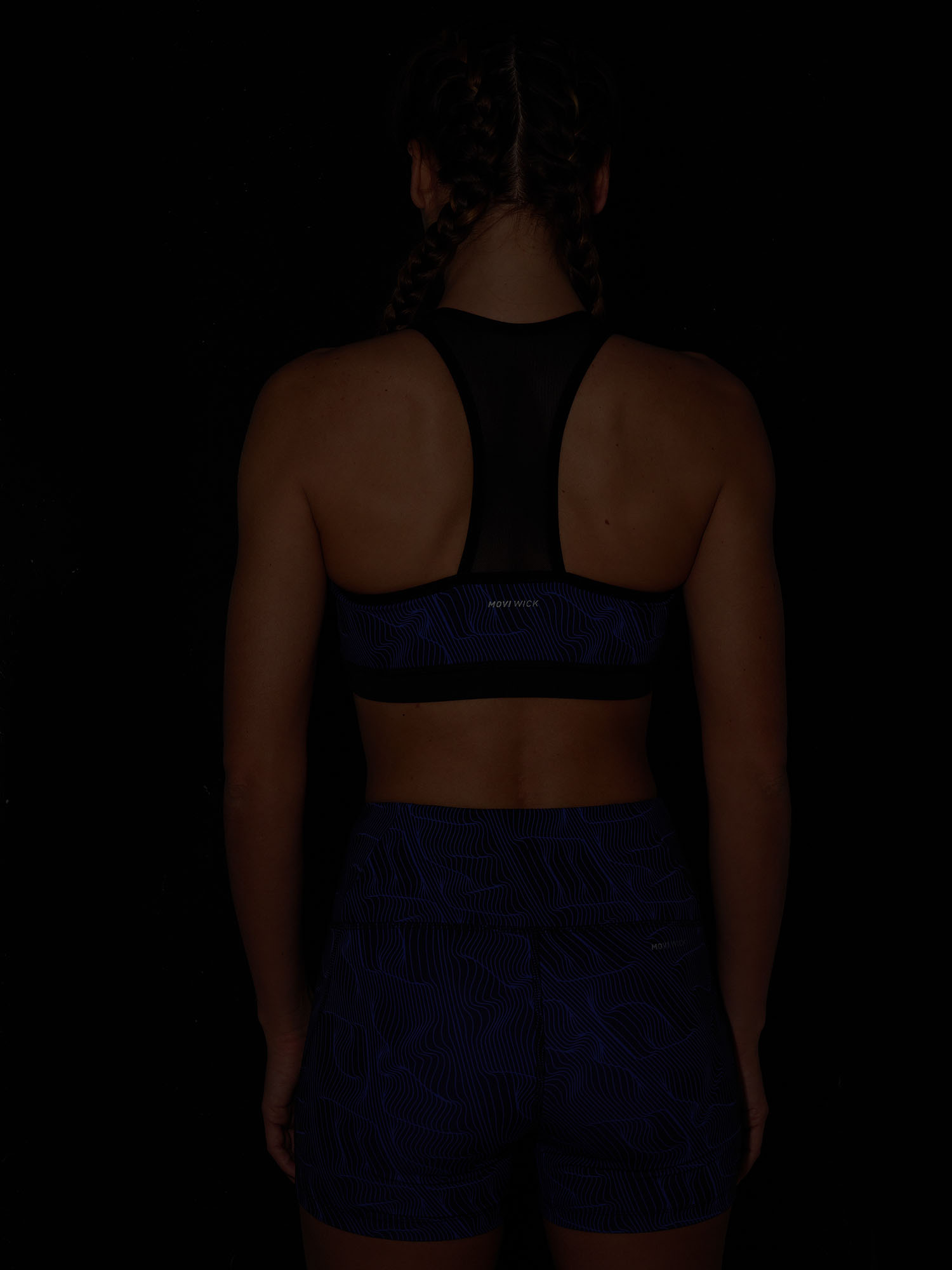 фото Топ бра спортивный demix activemove urban mesh back, синий