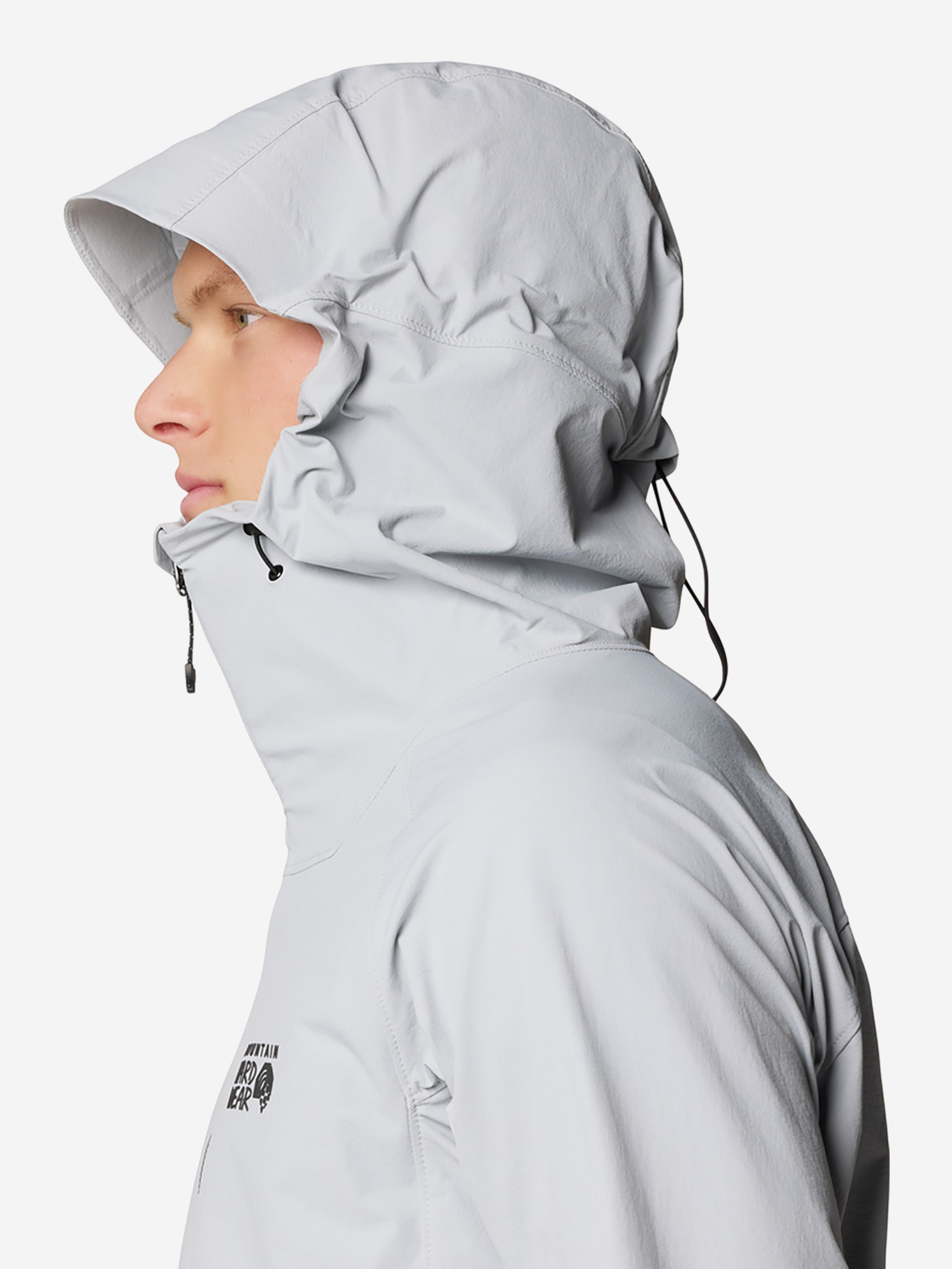 фото Куртка софтшелл мужская mountain hardwear chockstone alpine lt hooded jacket, серый