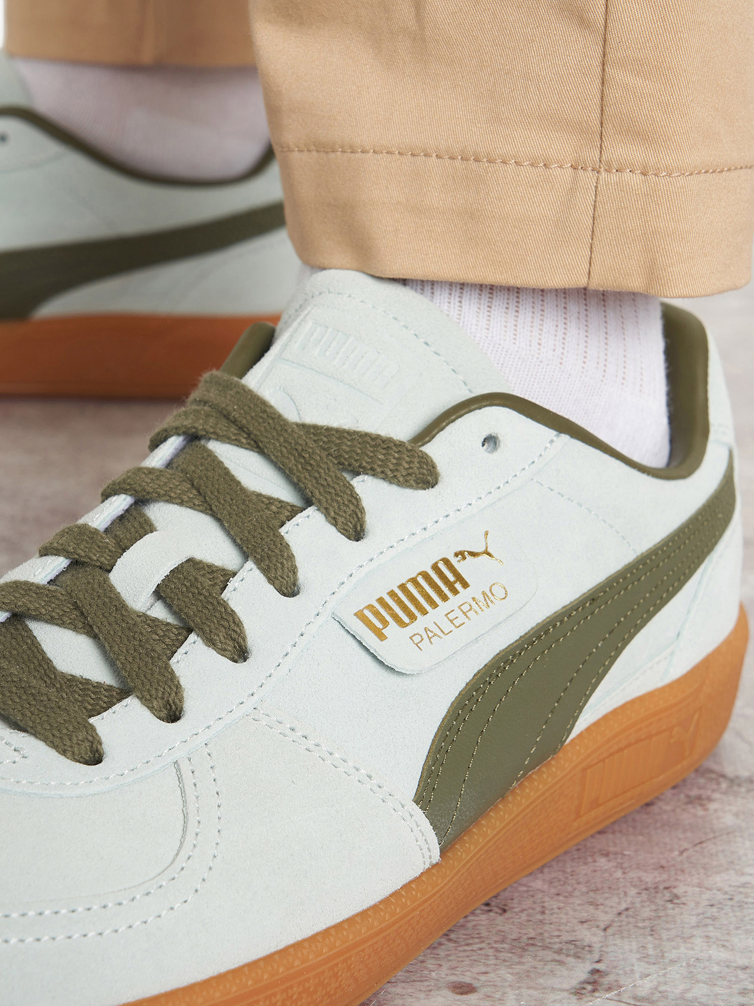 фото Кеды мужские puma palermo, зеленый