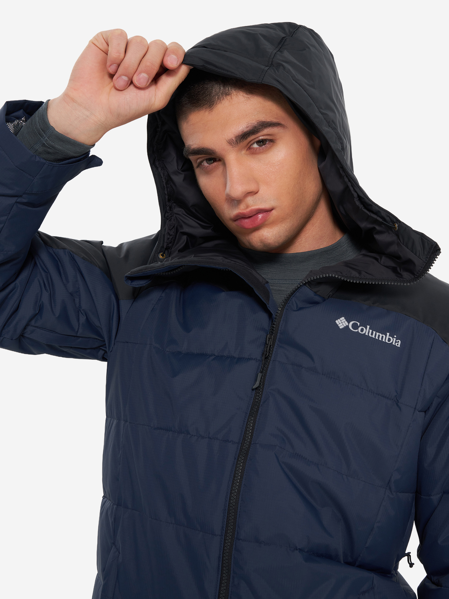 фото Пуховик мужской columbia woolly hollow iii jacket, синий
