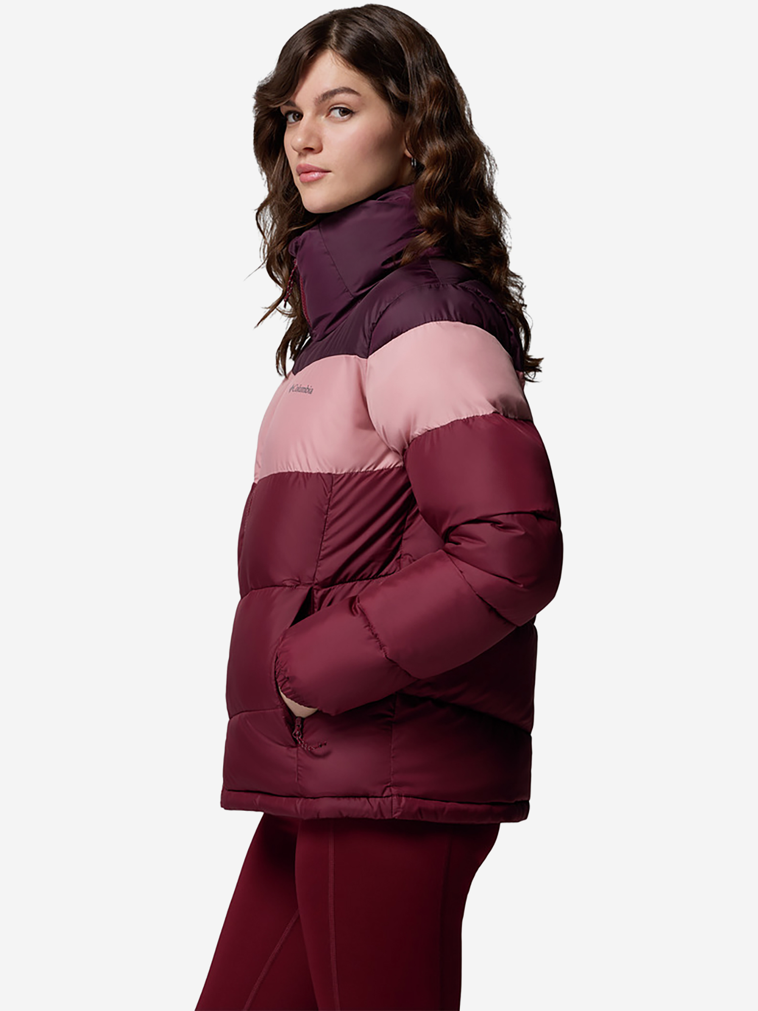 фото Куртка утепленная женская columbia puffect ii colorblock jacket, красный