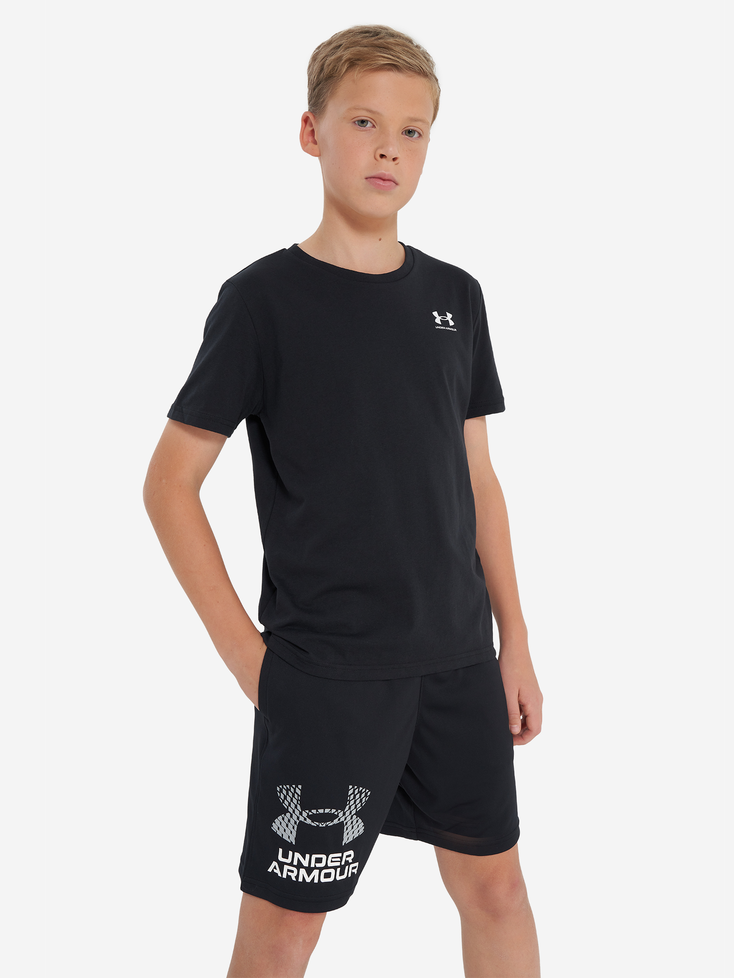 фото Футболка для мальчиков under armour sportstyle, черный