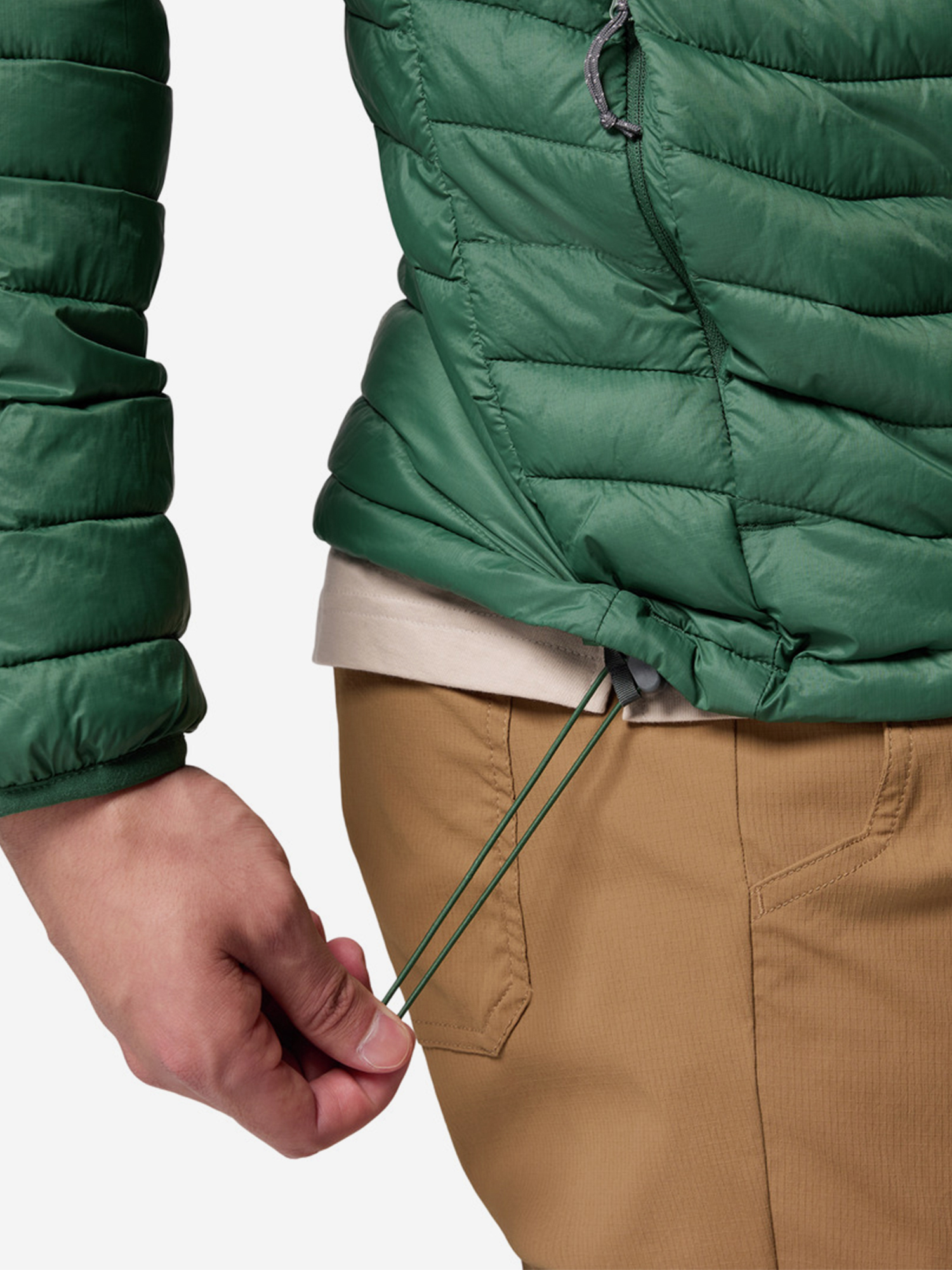 фото Куртка утепленная мужская columbia powder pass hooded jacket, зеленый