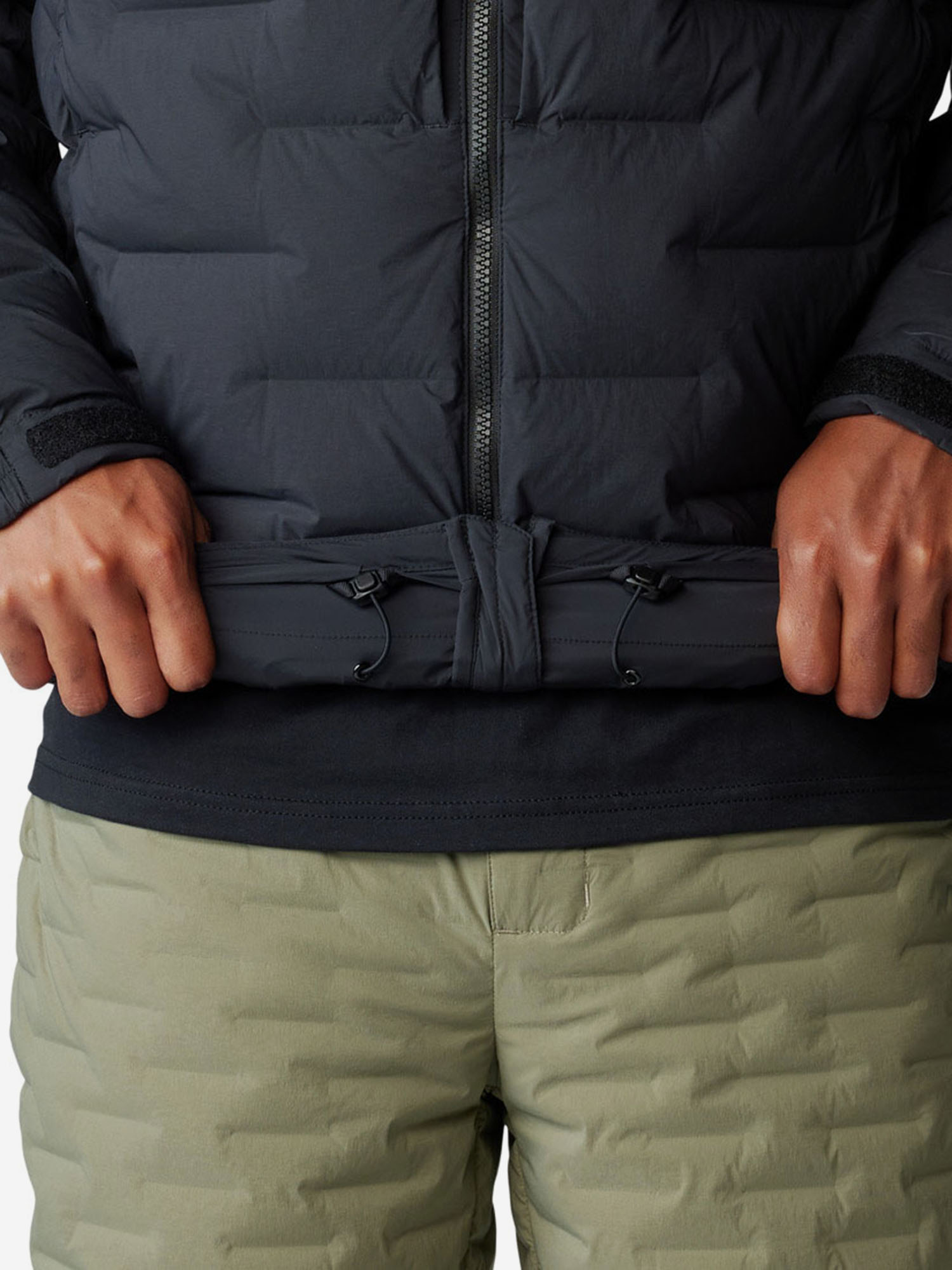 фото Пуховик мужской mountain hardwear stretchdown, черный