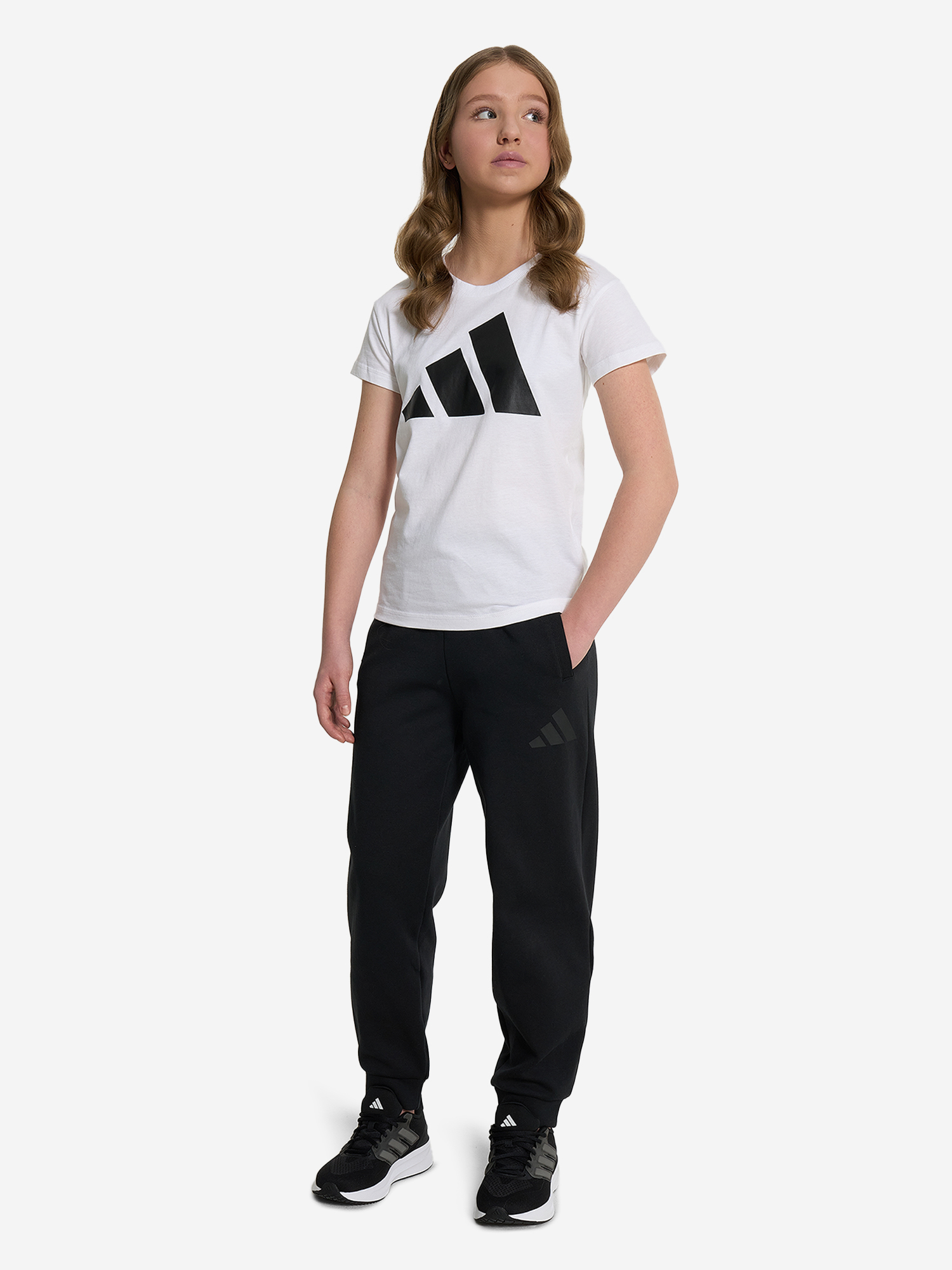 фото Брюки для девочек adidas, черный