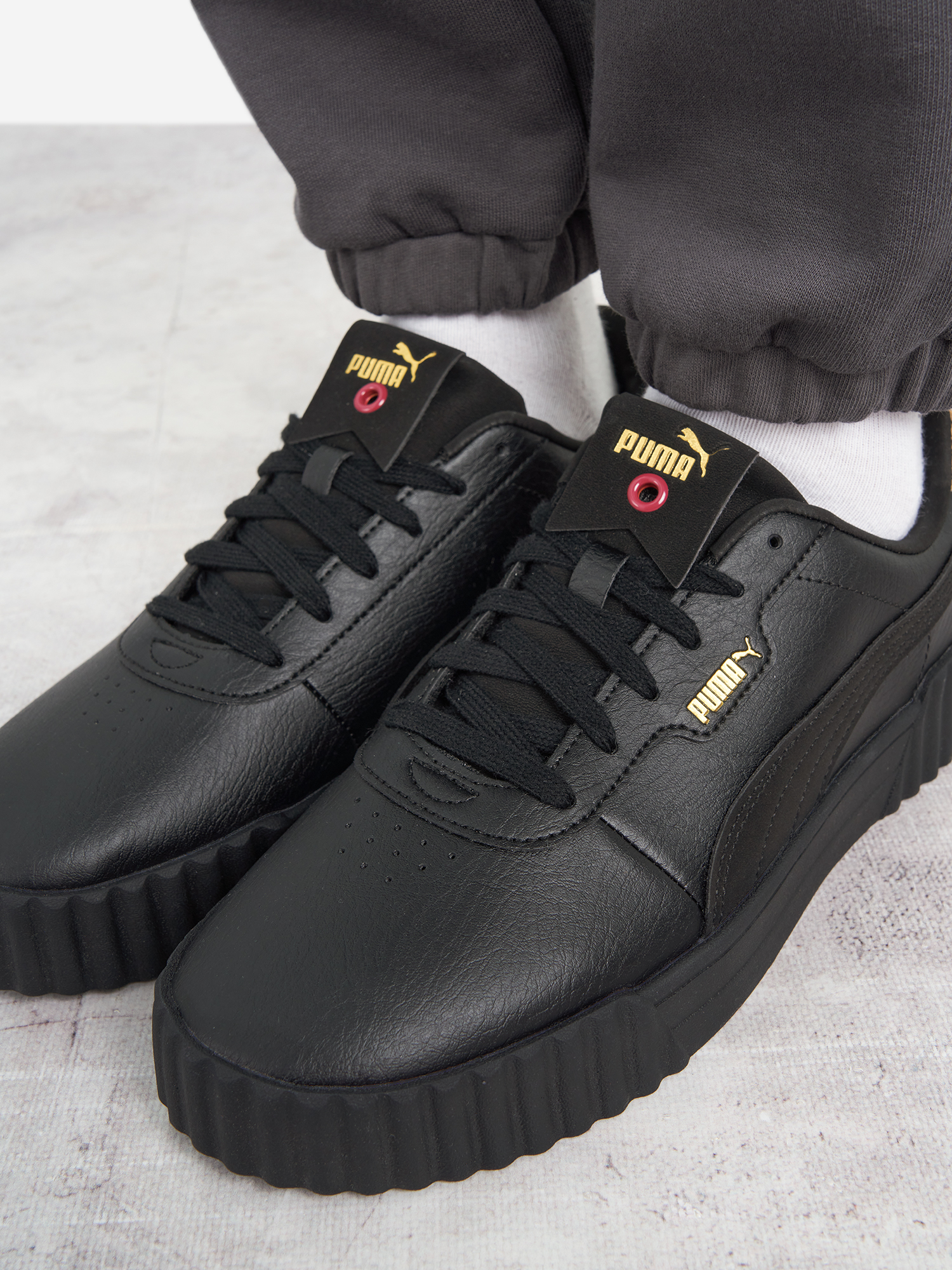 фото Кеды женские puma carina 3.0 animal flair, черный