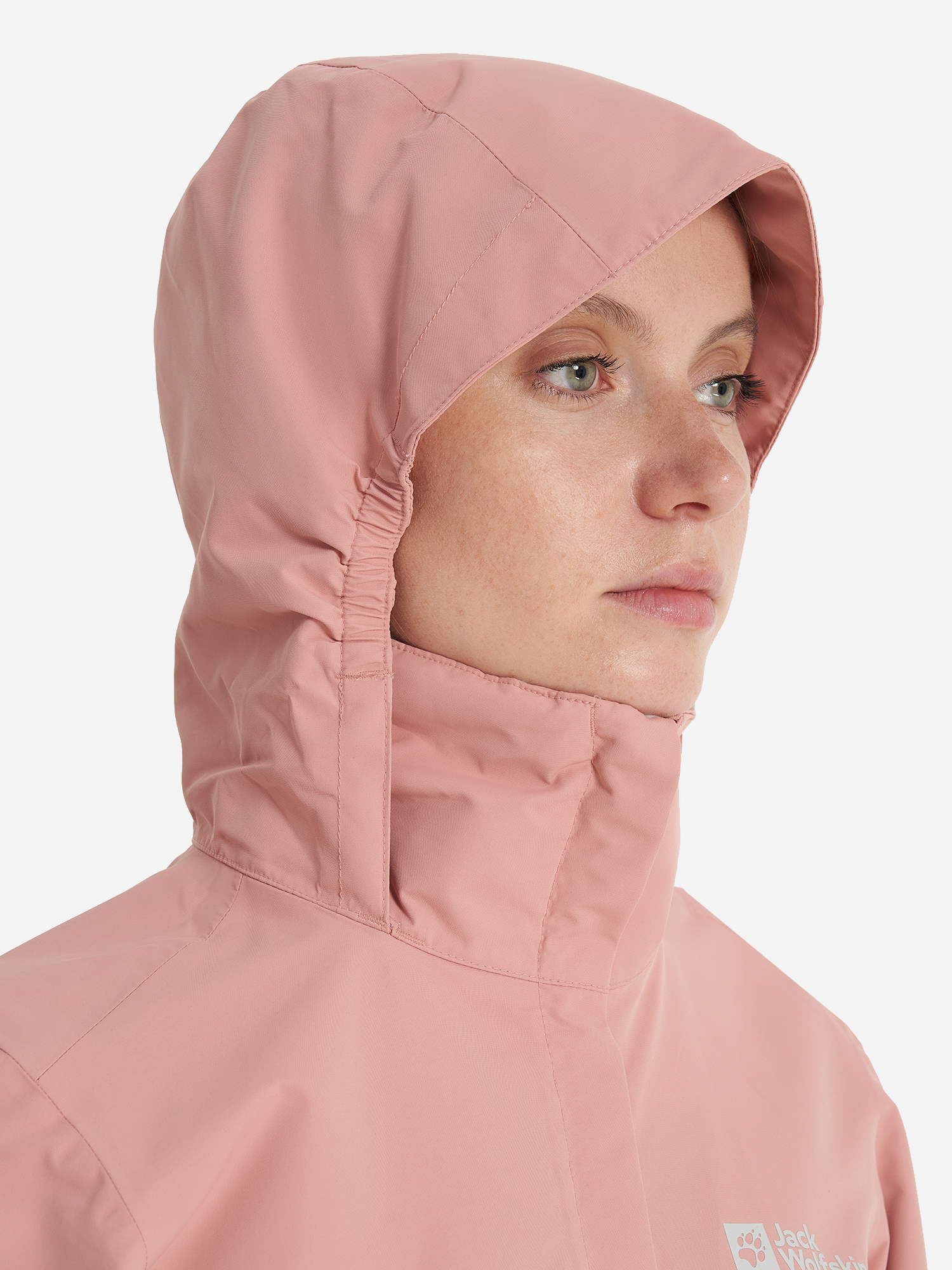 фото Куртка мембранная женская jack wolfskin stormy point, розовый