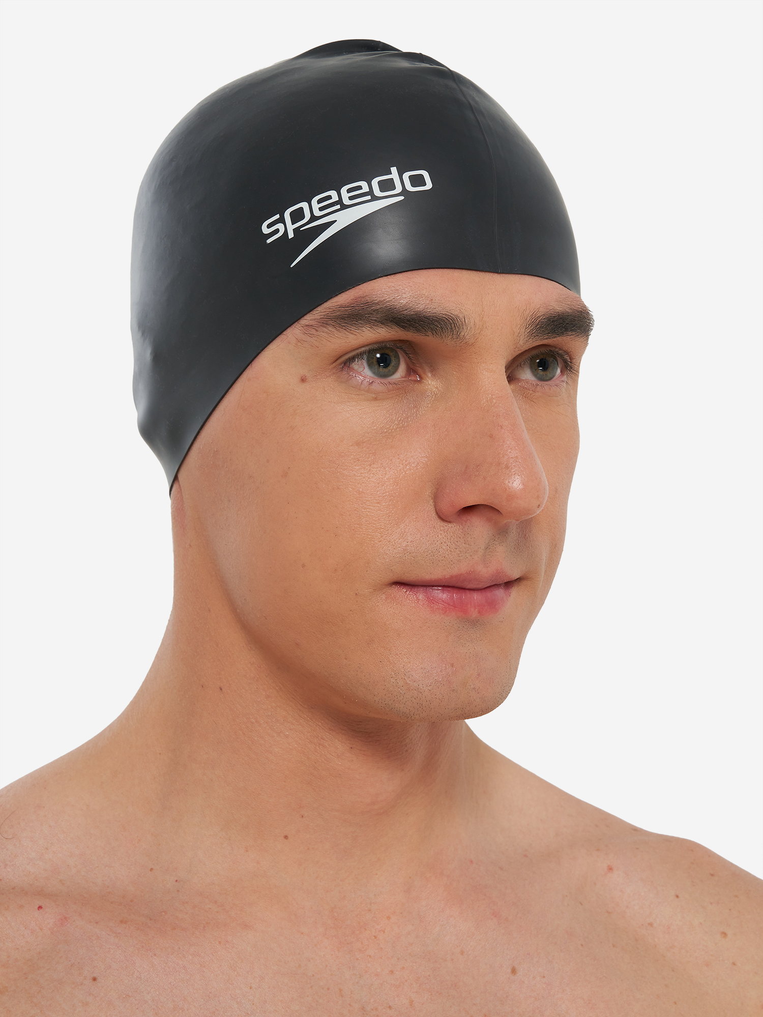 фото Шапочка для плавания speedo flat silicone, черный