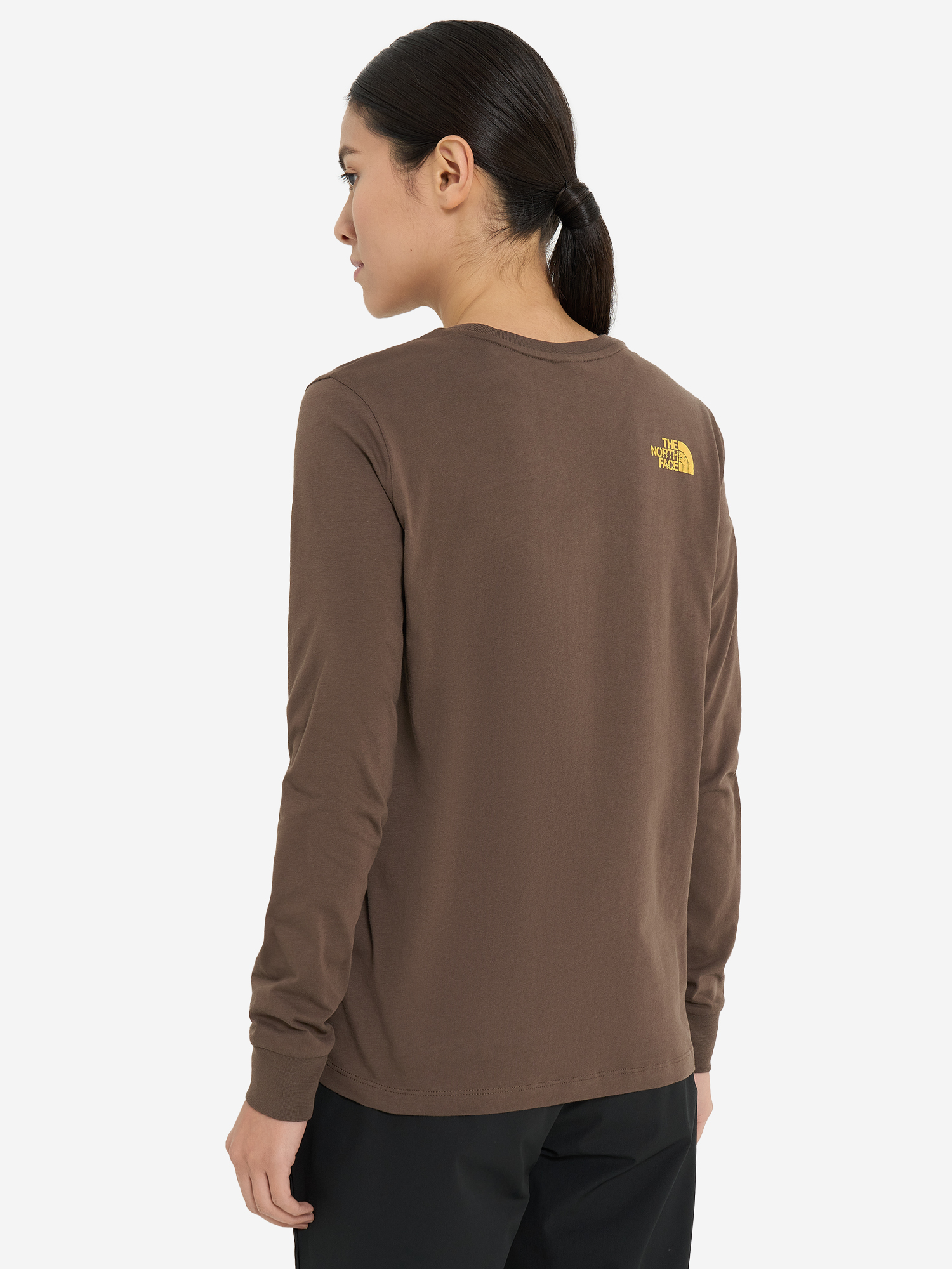 фото Лонгслив женский the north face seasonal logo, коричневый