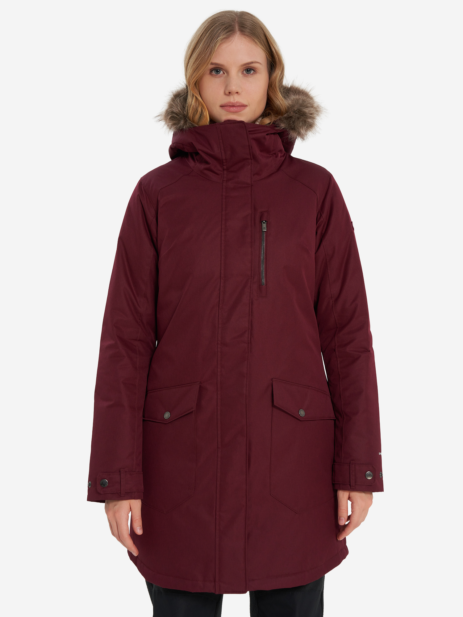 фото Парка женская columbia suttle mountain long insulated jacket, красный