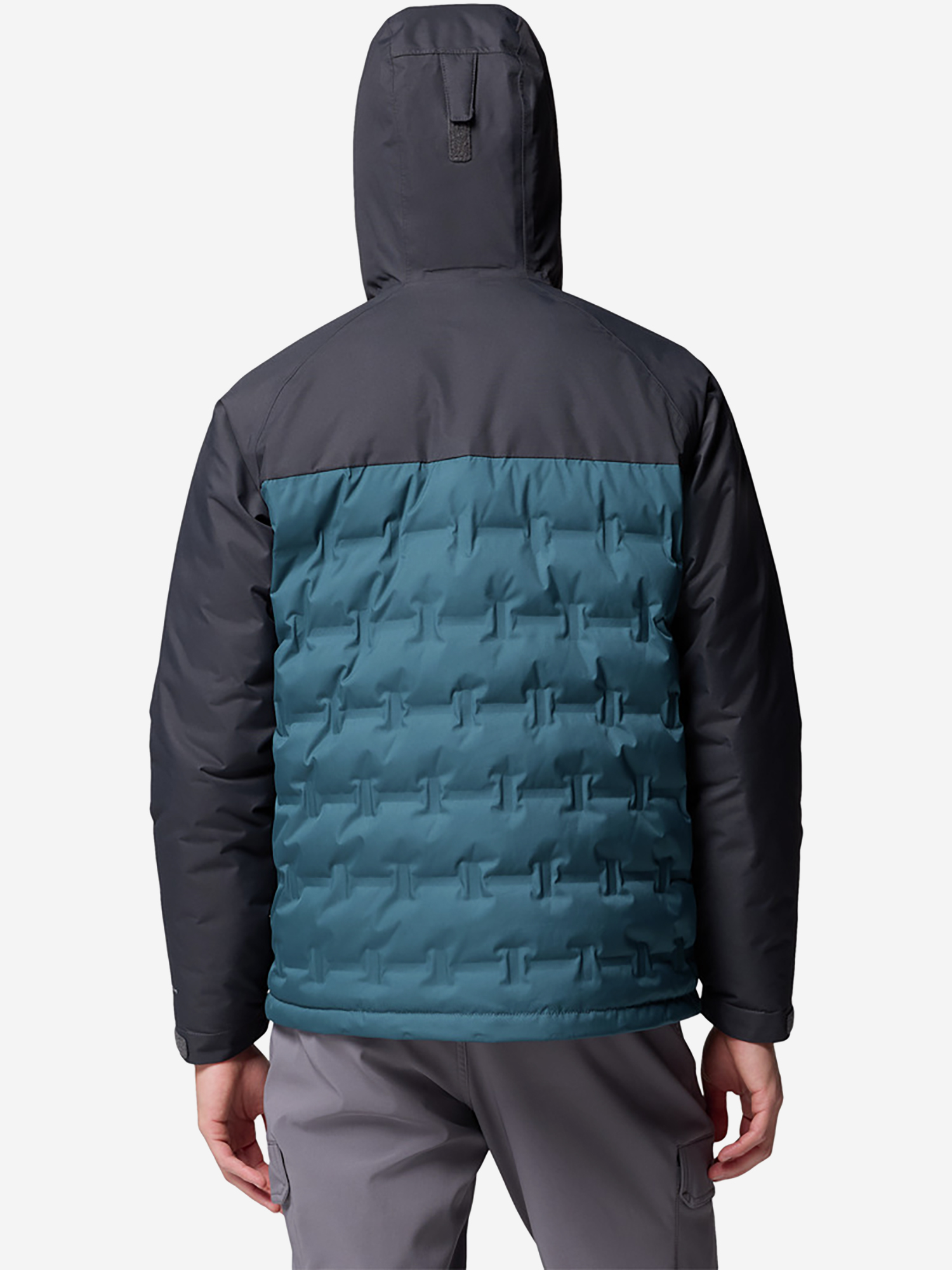 фото Пуховик мужской columbia grand trek iii down hooded jacket, голубой